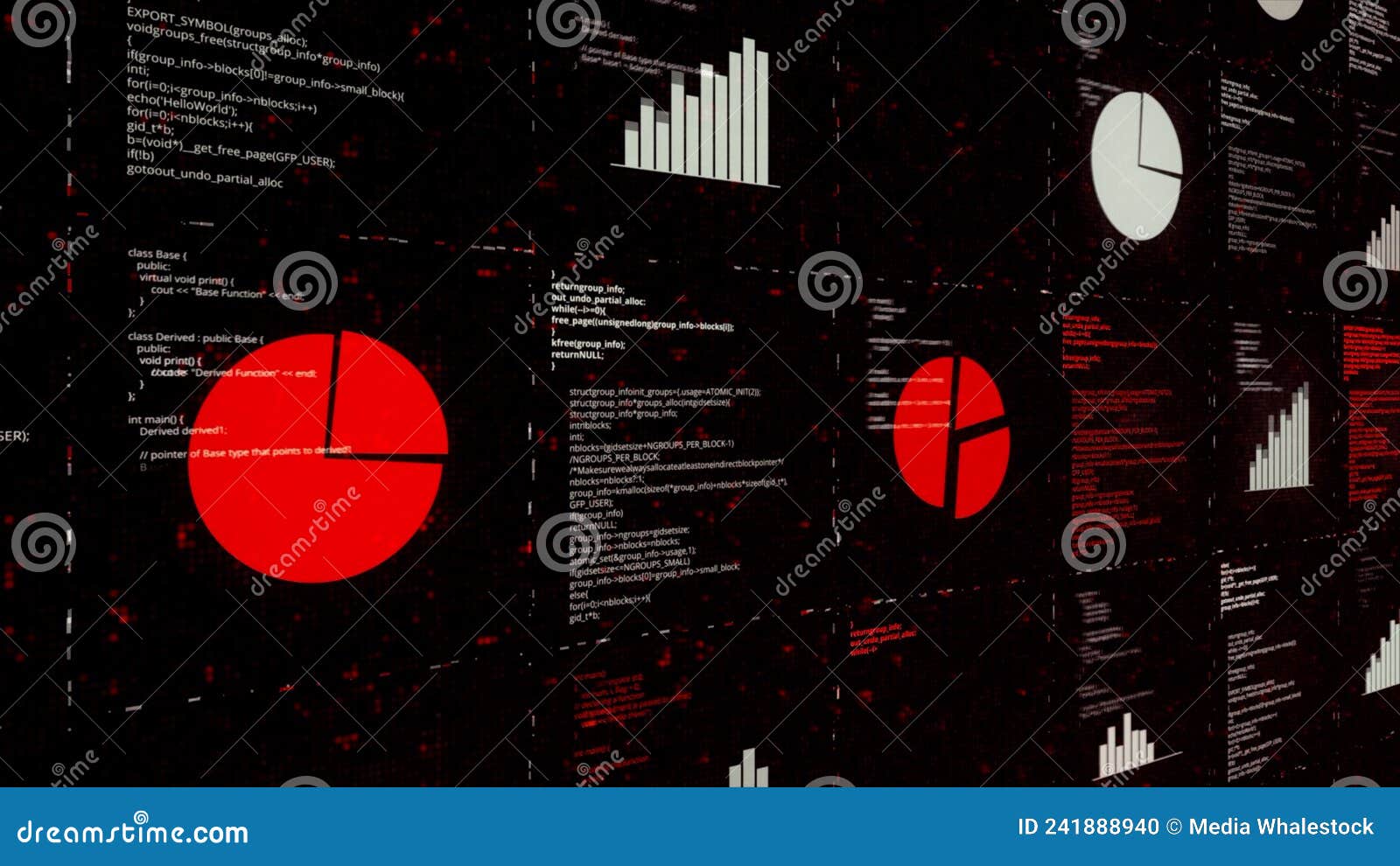 White and Red Programs.Animation Editorial Image - Image of data ...