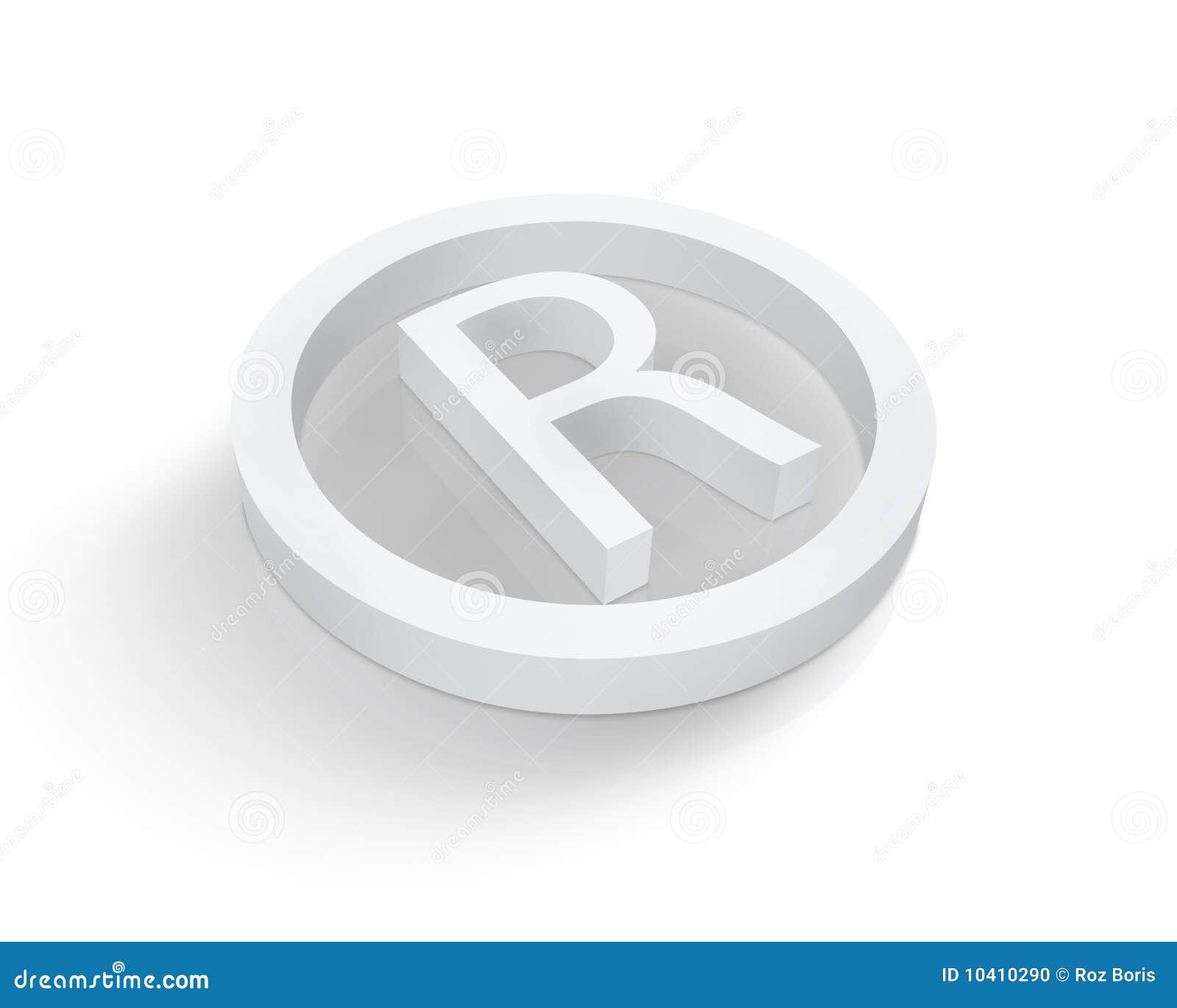 White Registered Trademark Symbol Stock Illustration