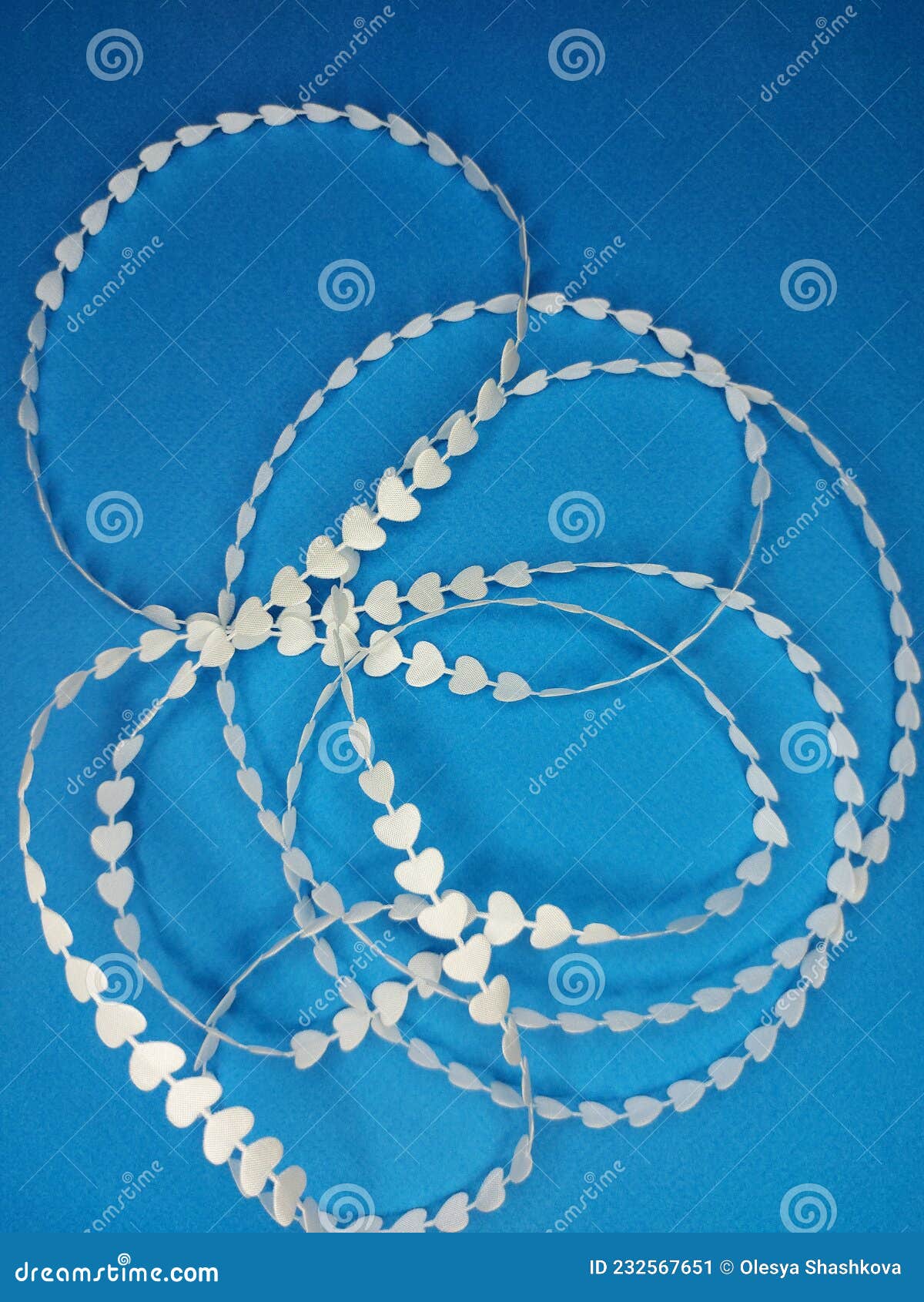 White Ribbon on a Blue Background Stock Image Image of lavender