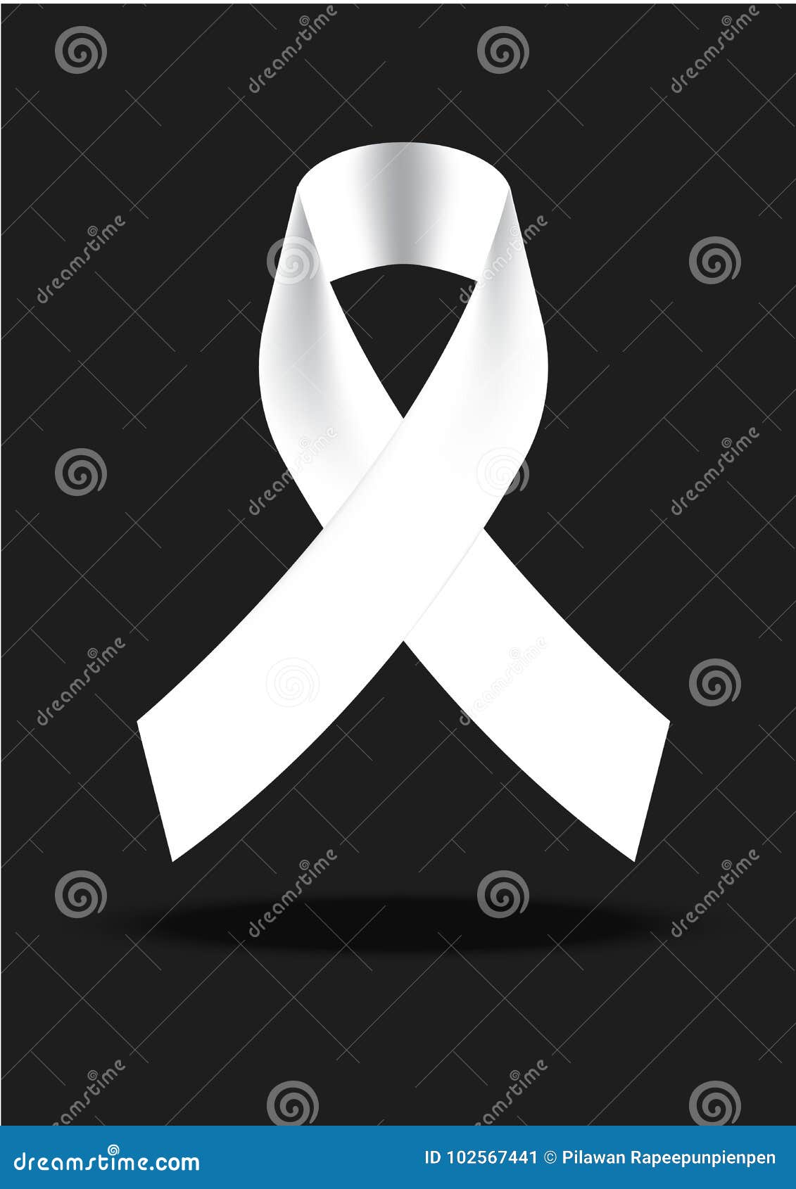 RIP Funeral White Ribbon on Grey Background Vector Stock Illustration -  Illustration of message, condolence: 102567441