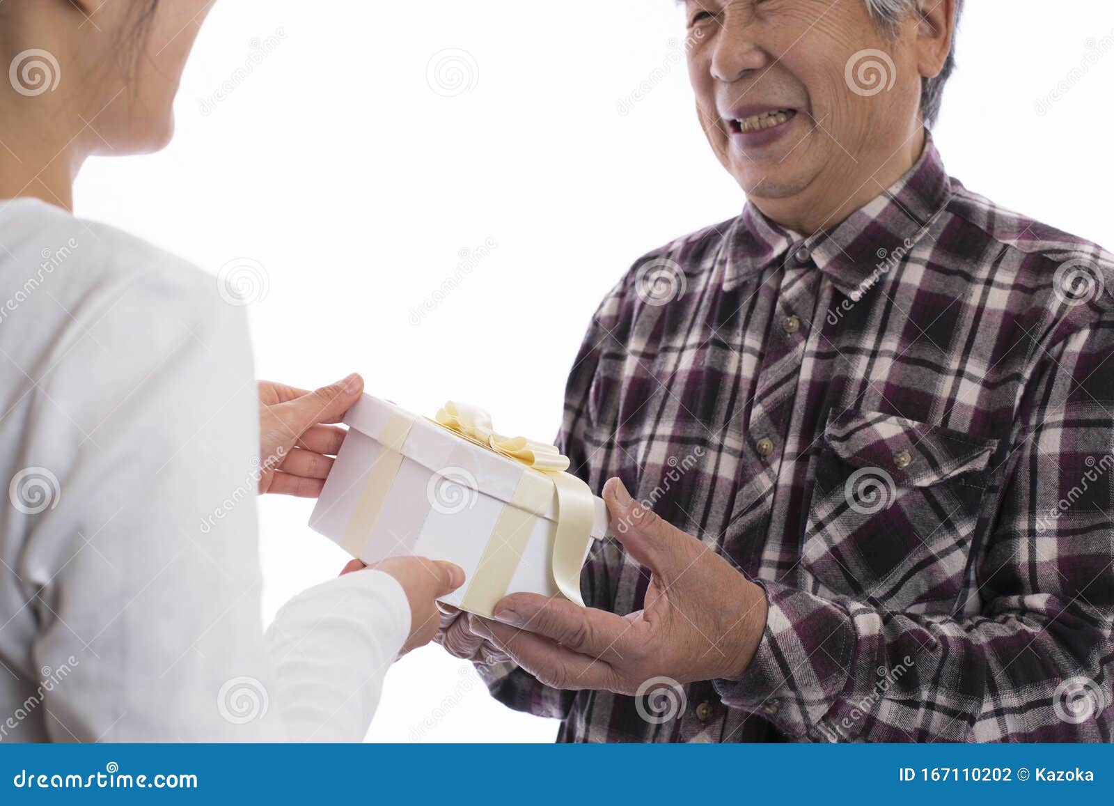 White ribbon gift box stock photo. Image of pack, high 167110202