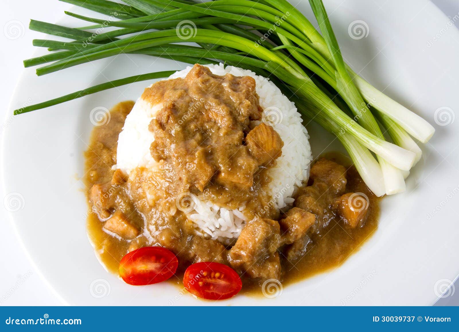 Rice with chicken stew stock image. Image of chinese - 30039737