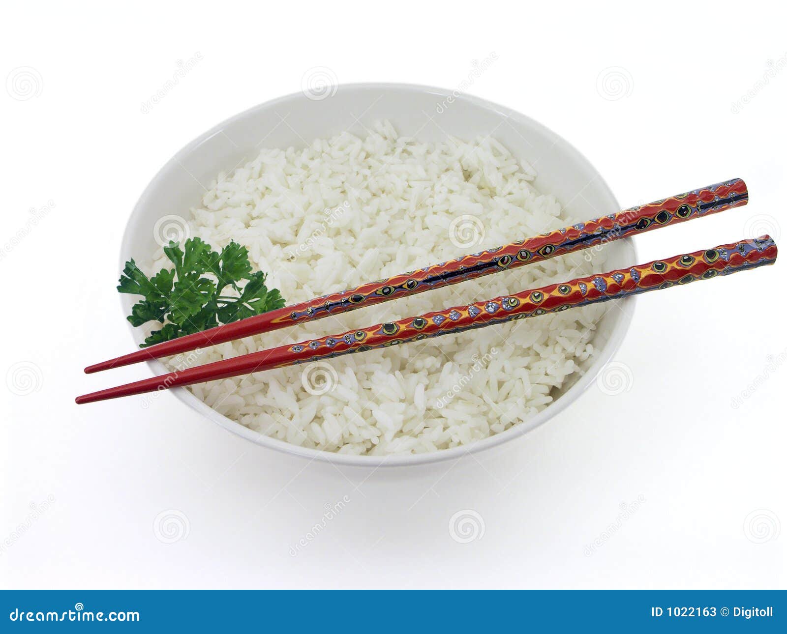 White Rice and Chopsticks stock image. Image of plain 1022163