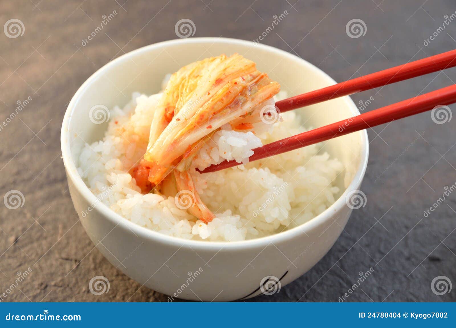 White Rice and Korean Pickle Stock Photo Image of pickle, bowl 24780404