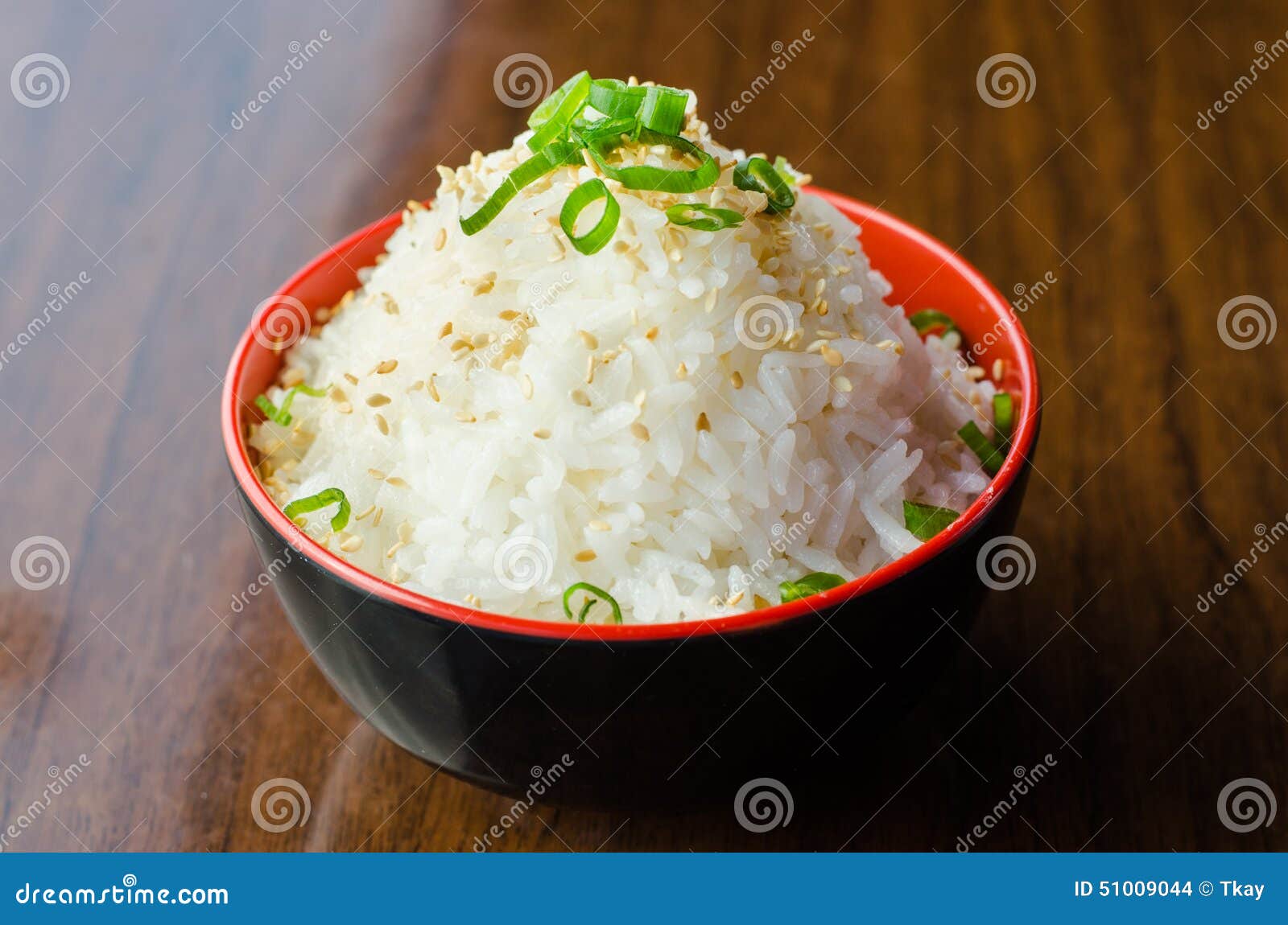 White Rice with Sesame Seeds Stock Photo Image of sauce, green 51009044
