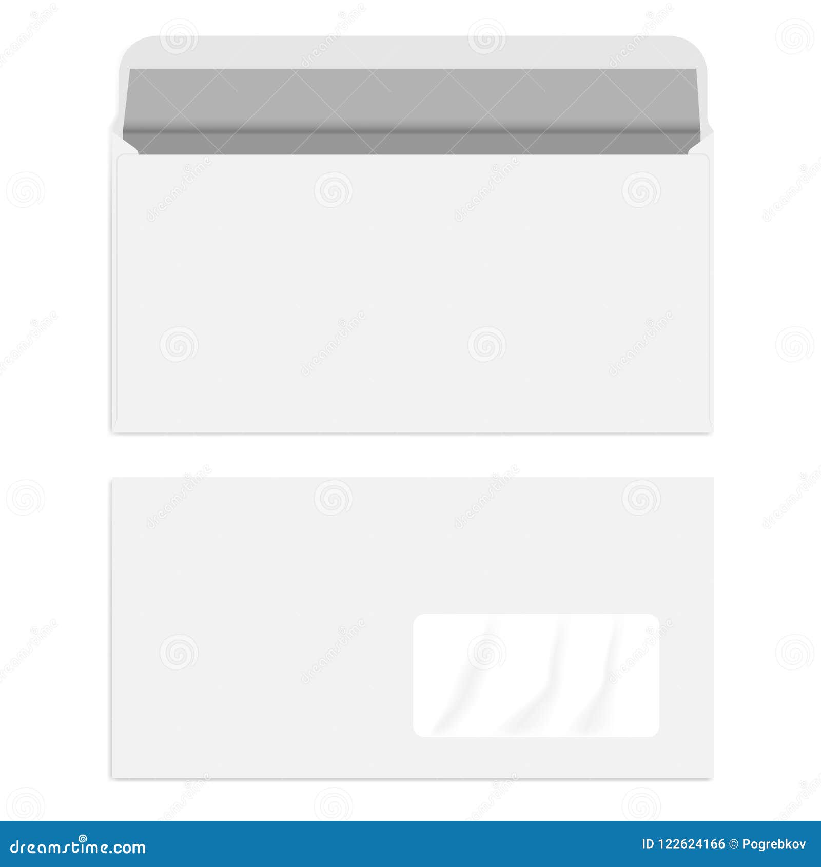 Download White Right Hand Window Dl Envelope Mockup Stock Vector Illustration Of Letter Isolated 122624166