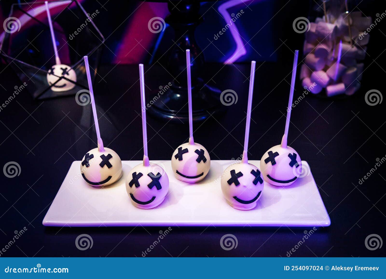 White Round Candy Emoticons on Sticks Stock Photo Image of hoax