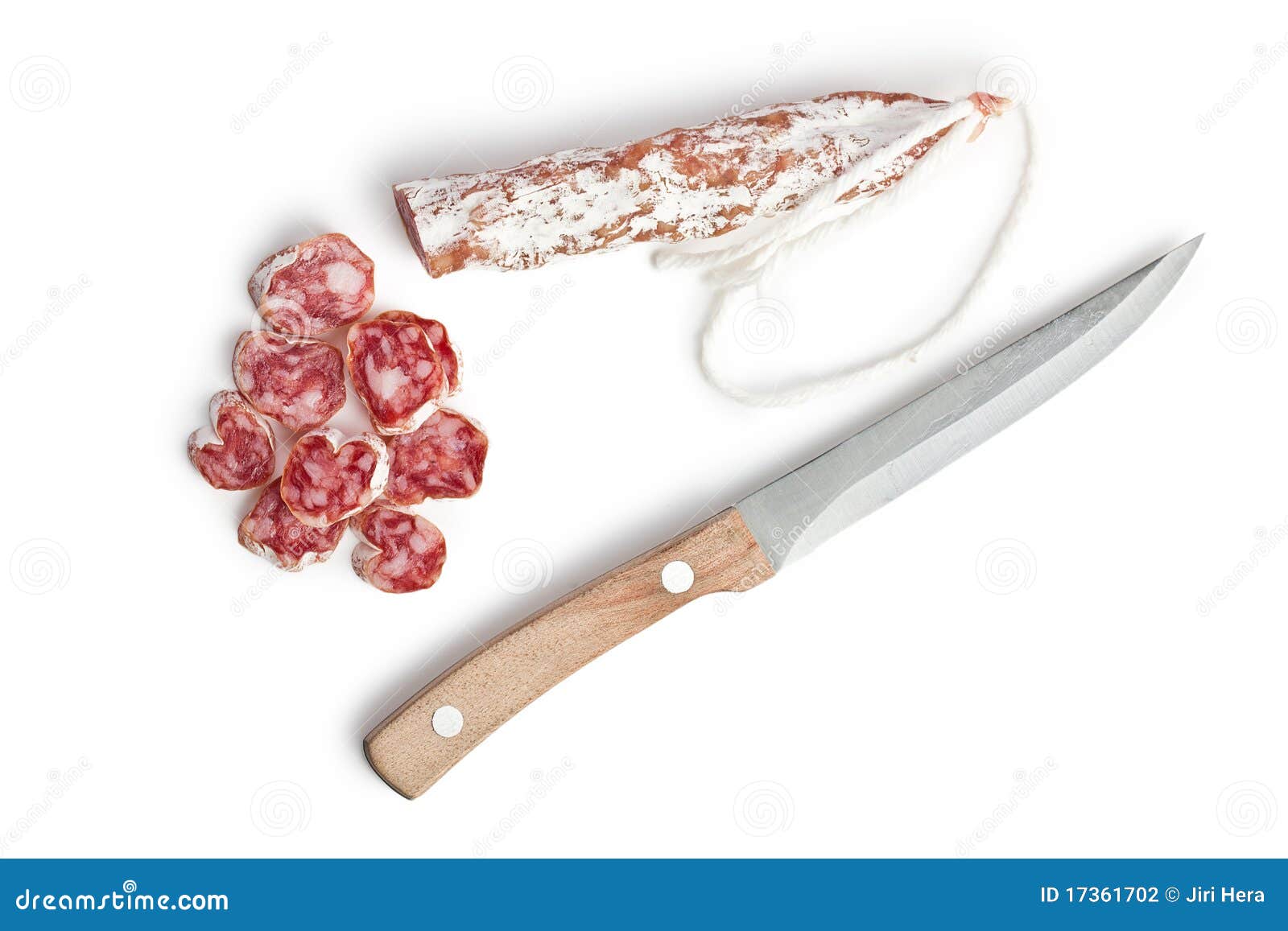 White salami sausage stock photo. Image of lunch, gourmet 17361702