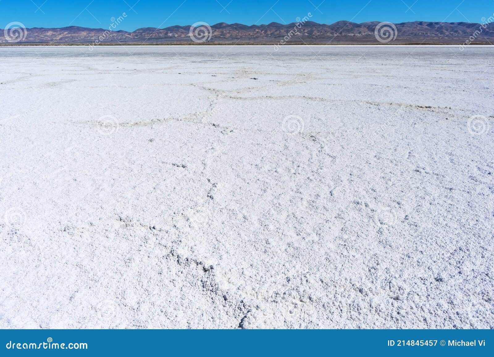 white salt flats of dry soda lake at carrizo plain national monument
