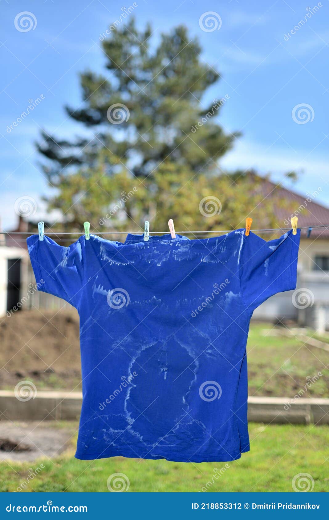 White Salty Sweat Stains on Blue Clothes Stock Photo Image of sweaty, hyperhidrosis 218853312