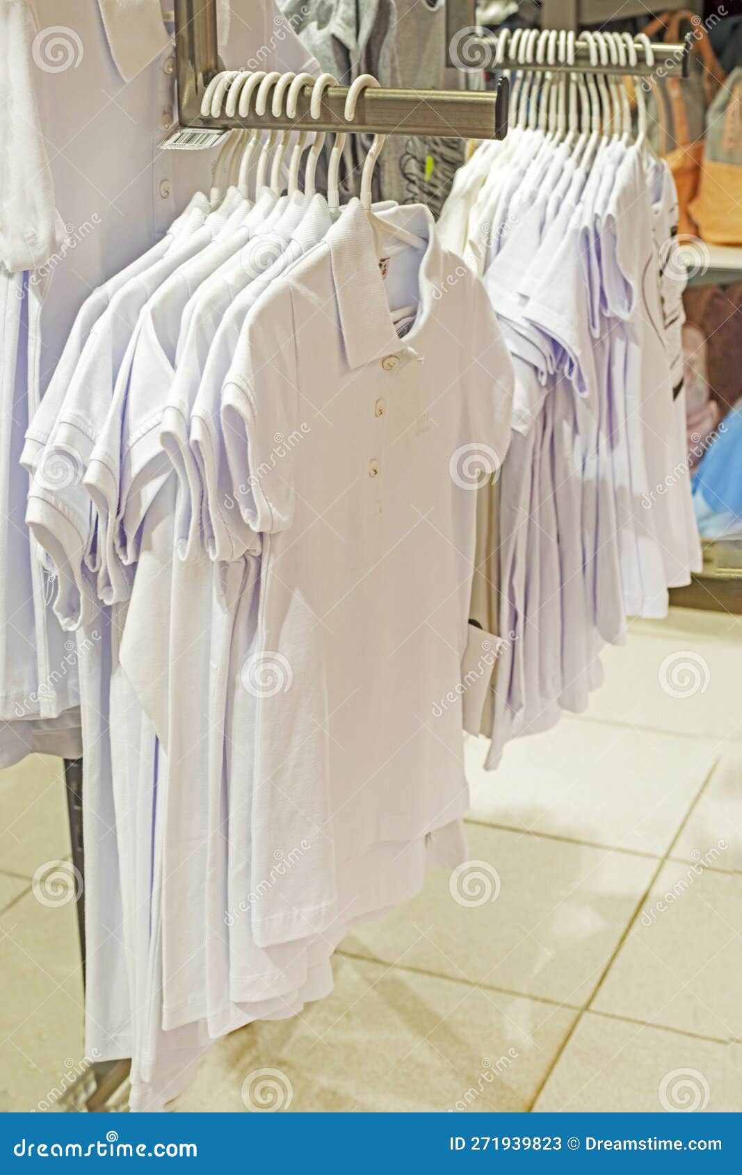 white-school-polo-shirts-in-the-store-back-to-school-stock-image
