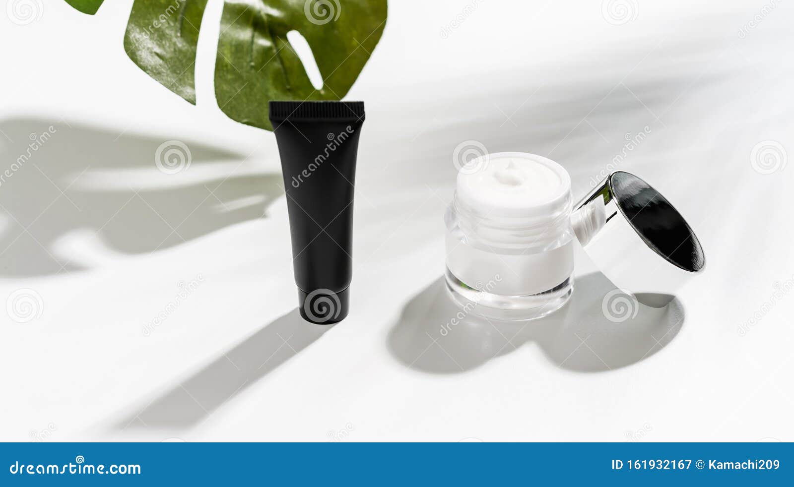 Download White Serum Bottle And Cream Jar, Mockup Of Beauty Product ...