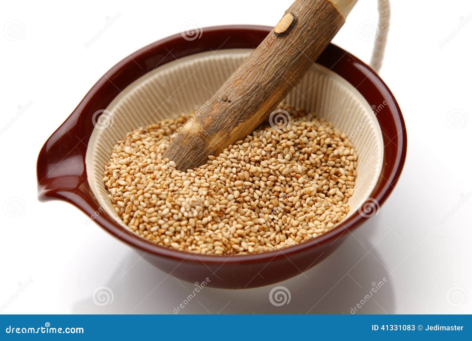 White sesame seed stock image. Image of kitchenware, mortar 41331083