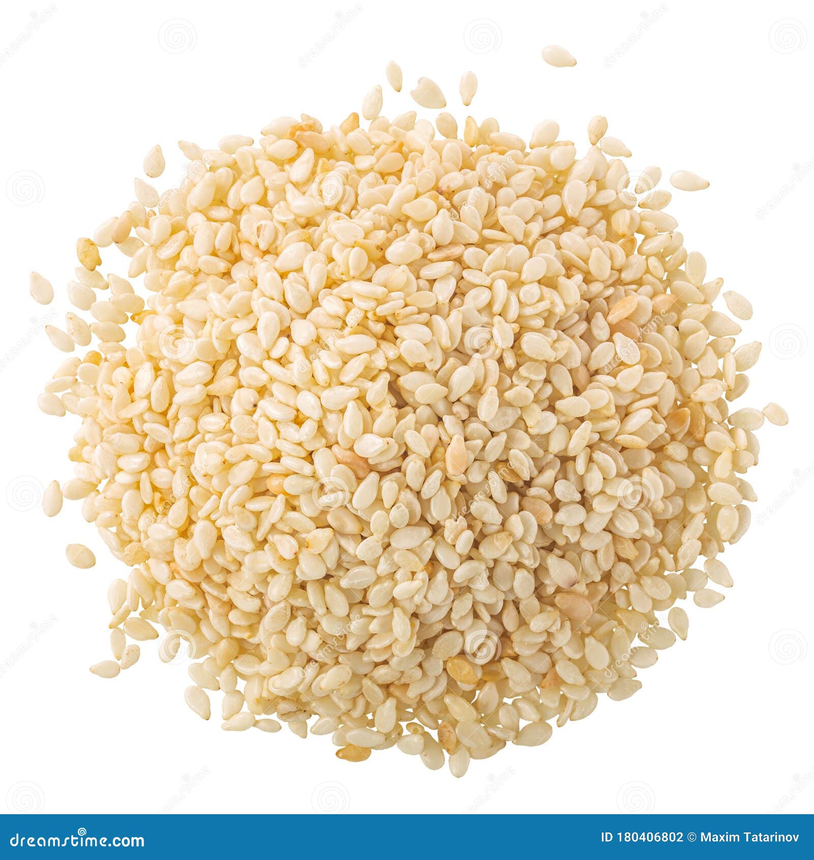 White Sesame Seeds Pile, Paths, Top Stock Photo Image of edible, pile