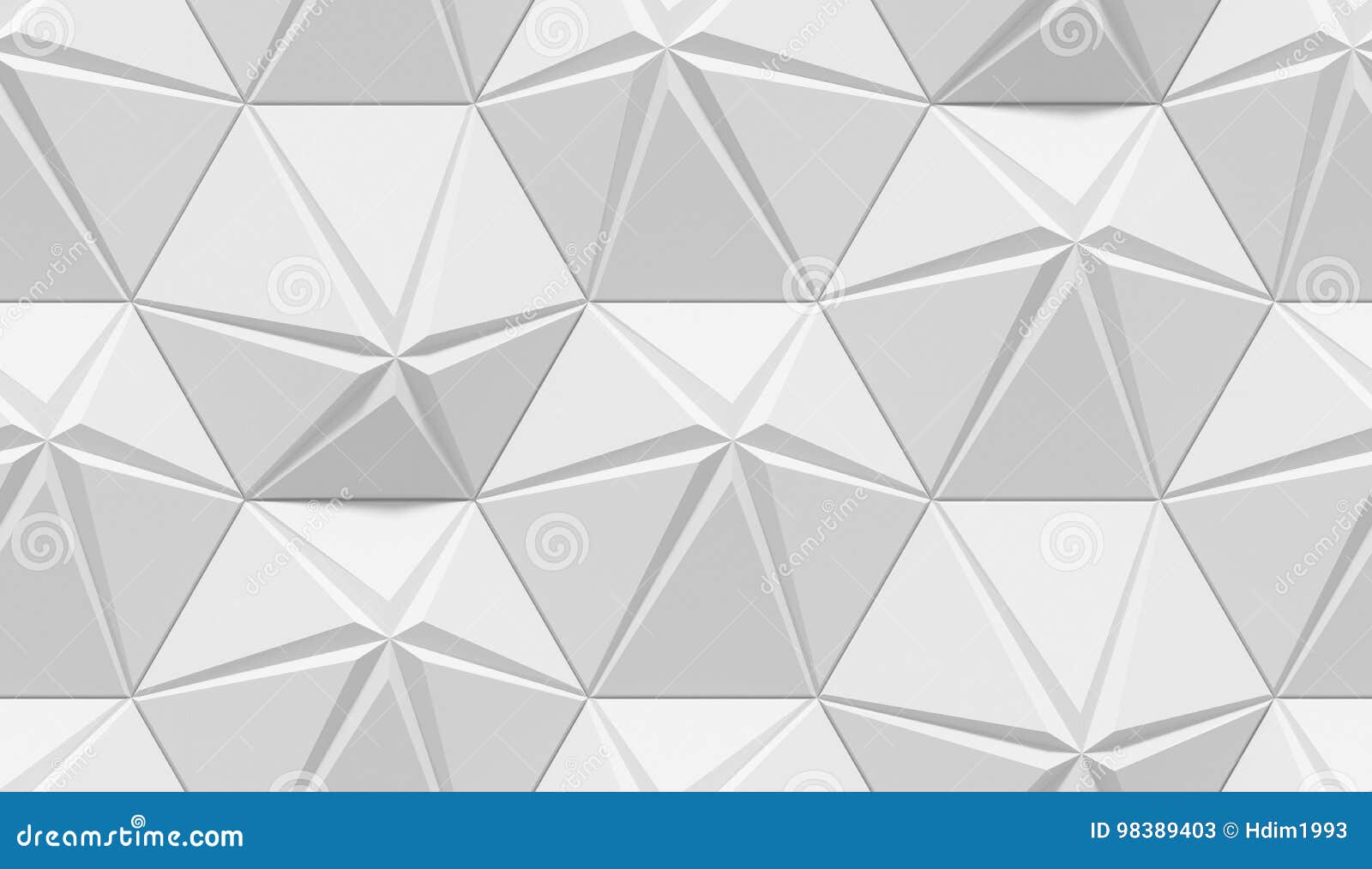 White Shaded Abstract Geometric Pattern. Origami Paper Style. 3D ...