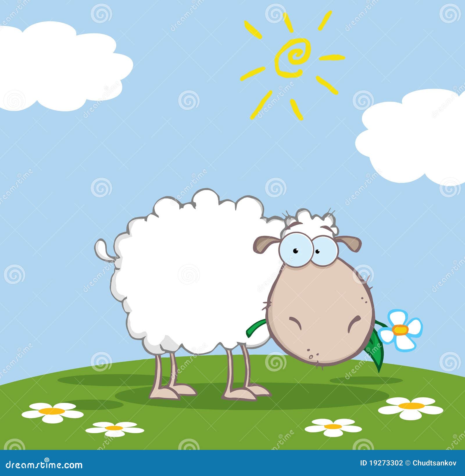 White Sheep Cartoon Character Stock Vector - Illustration of  cartoonpictures, white: 19273302