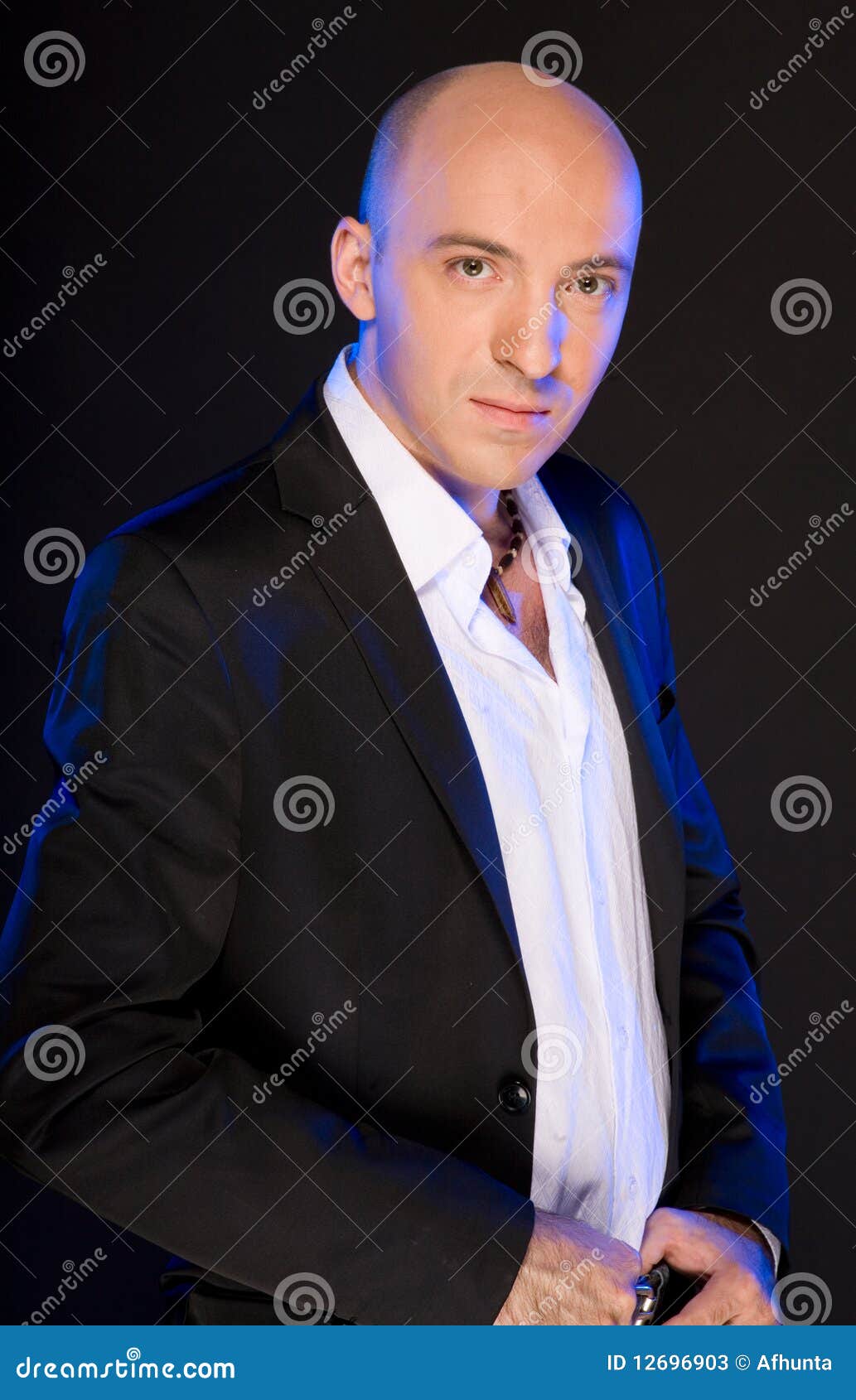 White shirt and black suit stock image. Image of good 12696903