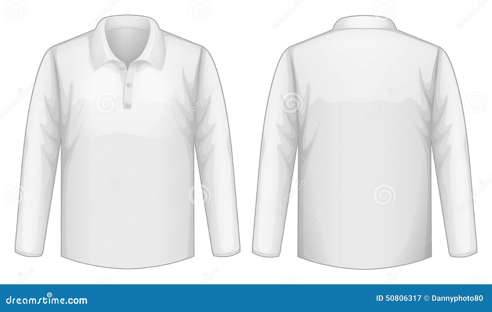 White shirt stock vector. Illustration of sleeves, blank - 50806317