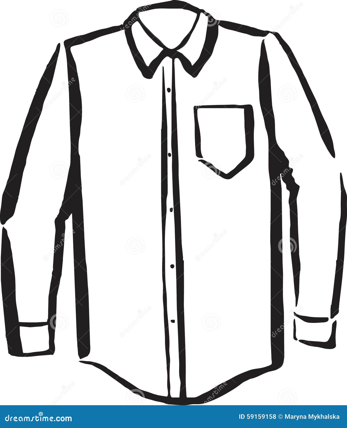 White Shirt, Hand Drawn, Vector Illustration Stock Vector ...