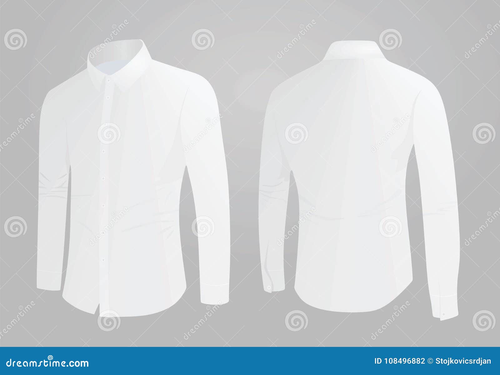White shirt side view stock vector. Illustration of long - 108496882
