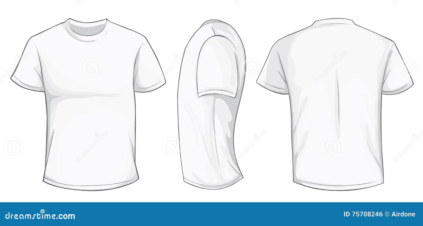 Blank White T Shirt Template Front And Back View 1022 - vrogue.co