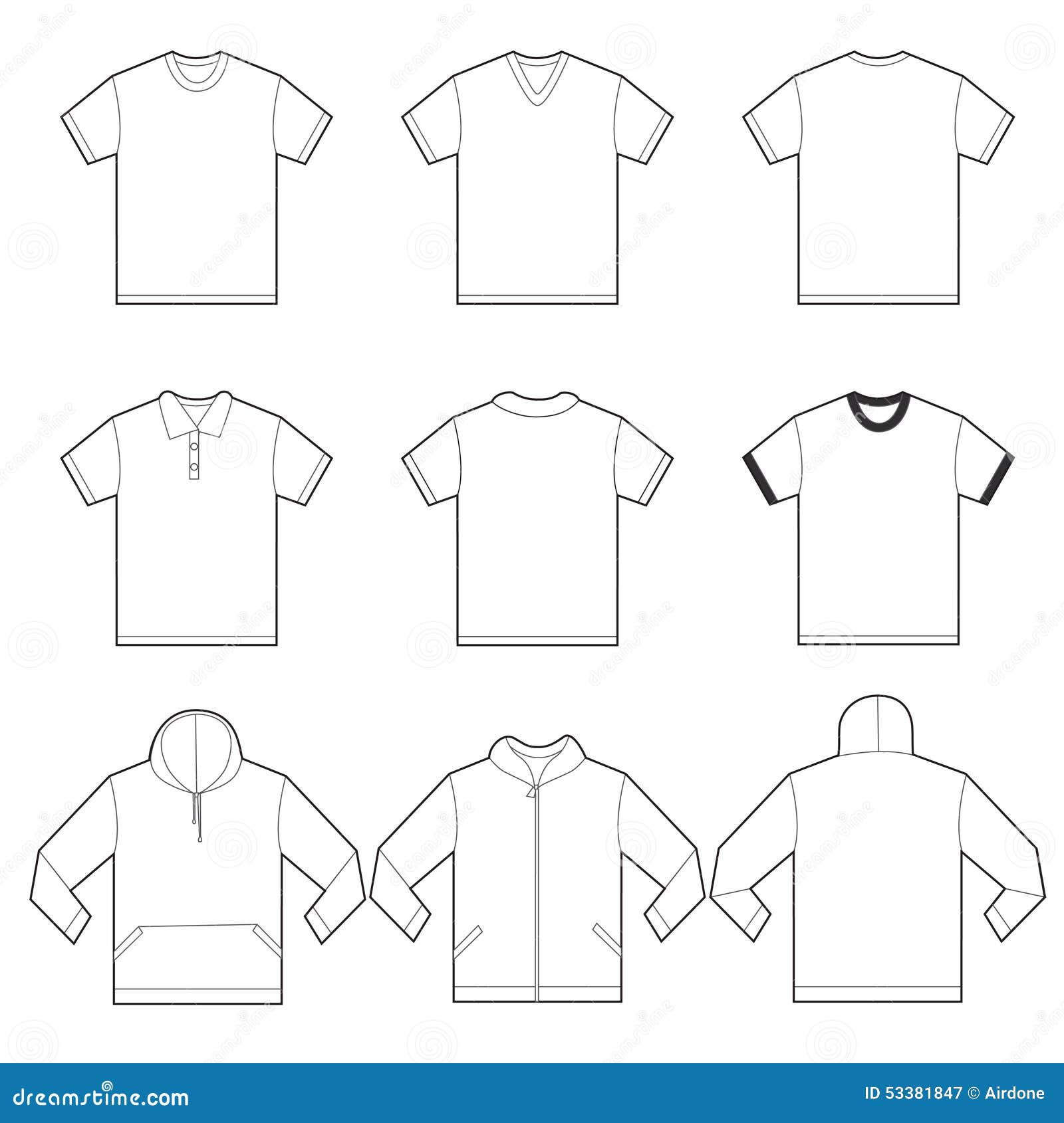 White Shirts Template stock vector. Illustration of jacket - 53381847
