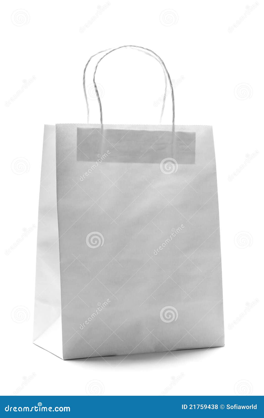 White Shopping Bag stock photo. Image of packing, space 21759438