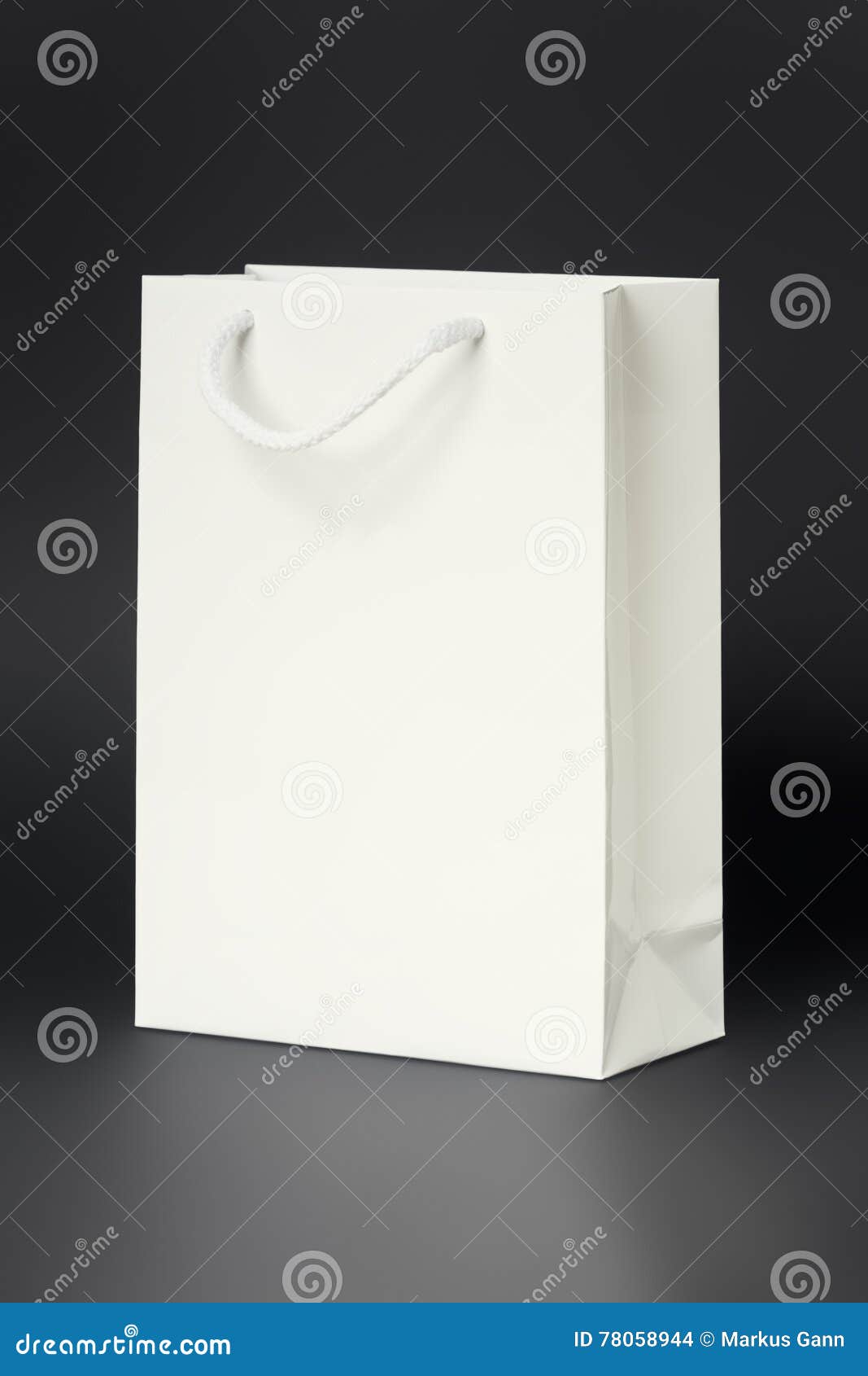 White shopping bag stock photo. Image of empty, single 78058944