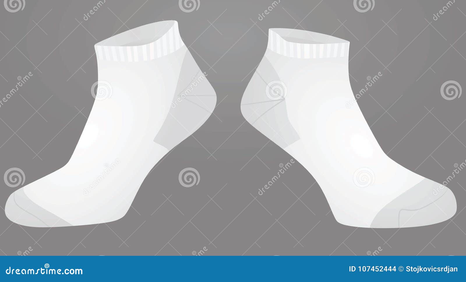 White short socks stock vector. Illustration of athletics - 107452444