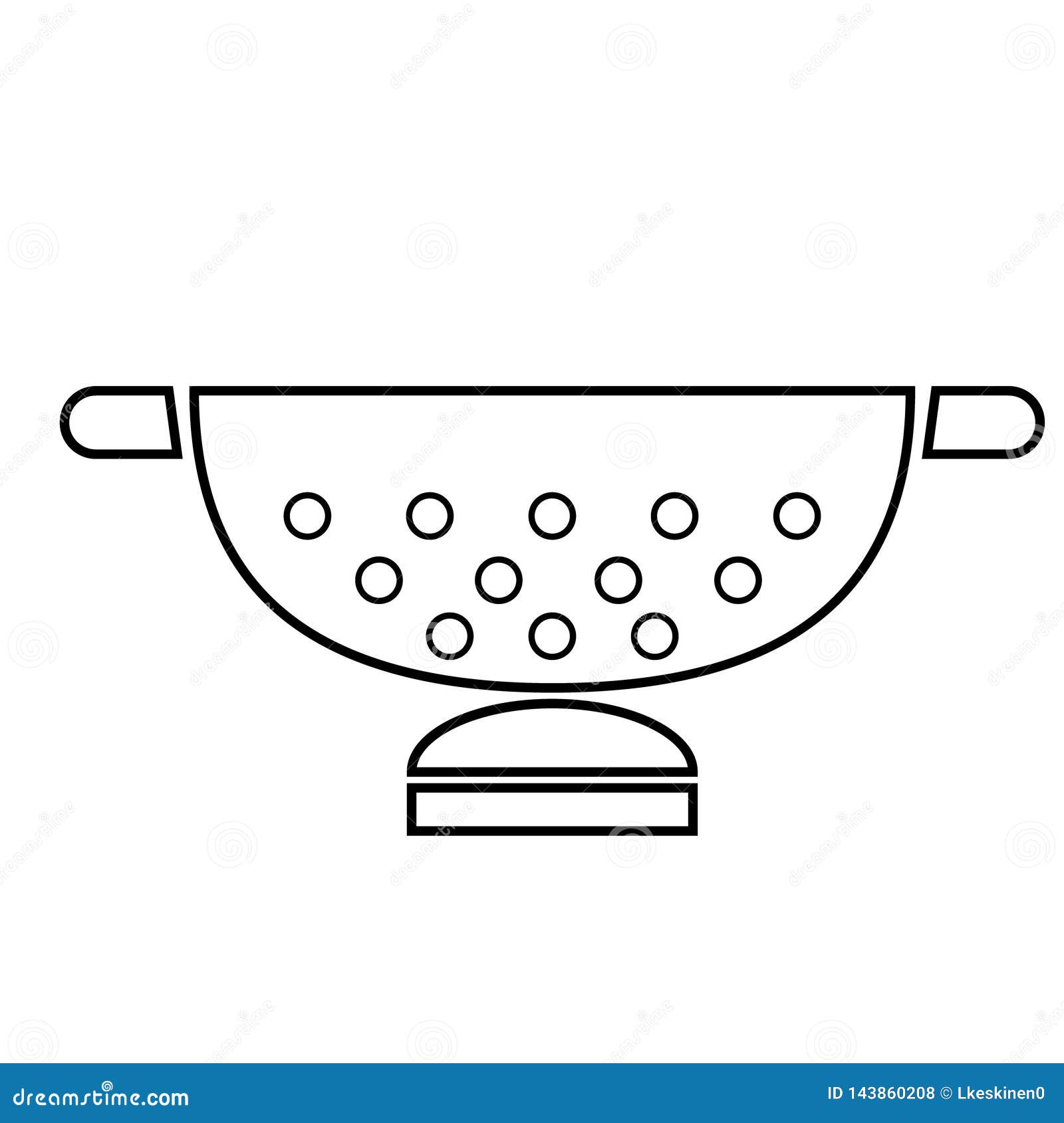 White Sieve Flat Illustration on White Stock Vector Illustration of