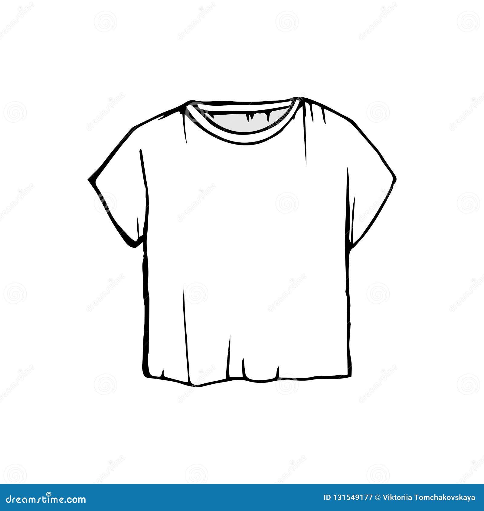 æg grund Forhøre White Sketch T-shirts Isolated. T-shirt Illustration. Children`s Outline  Drawing Clothes Stock Illustration - Illustration of graphic, cartoon:  131549177