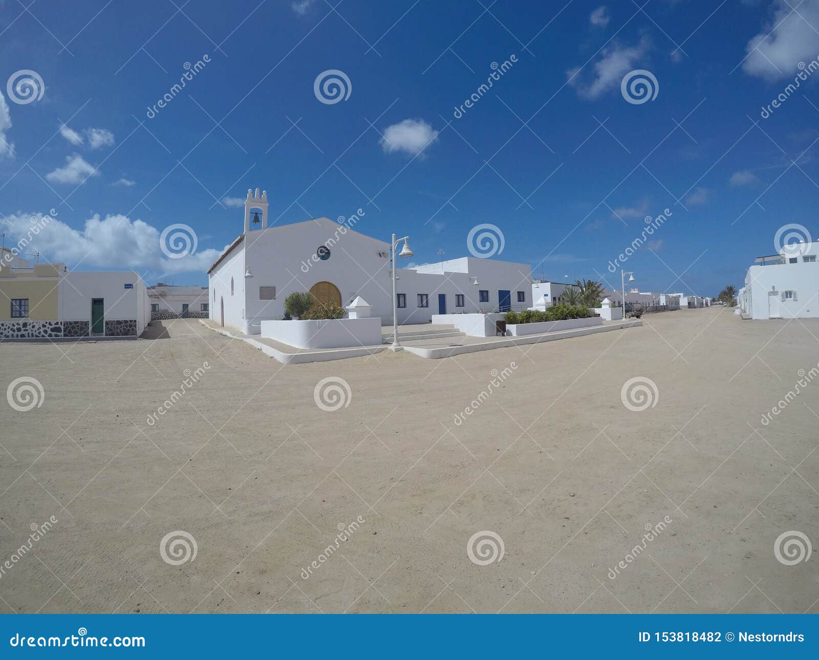 White church in the sand stock photo Image of islands 153818482