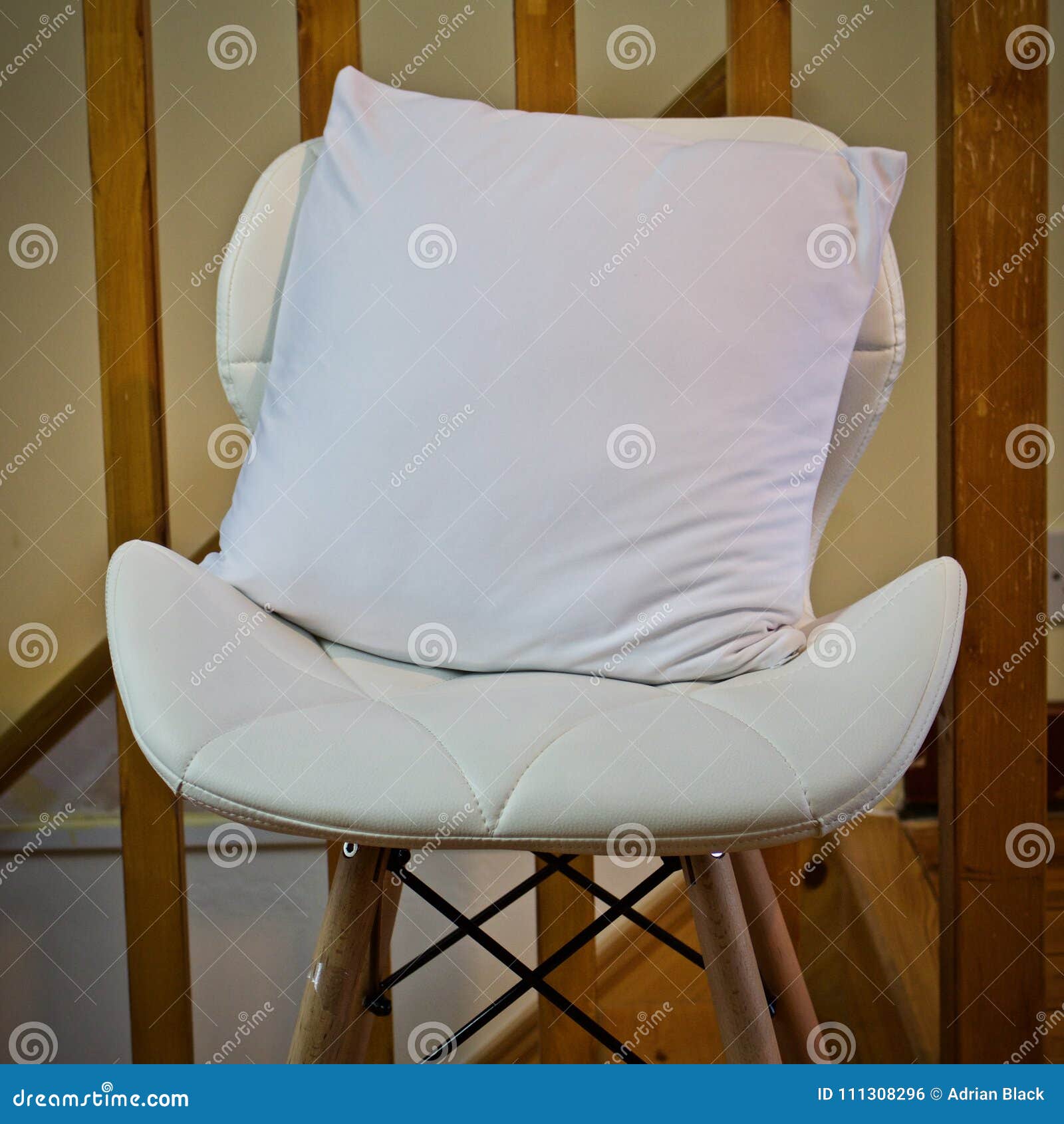 White small pillow mockup stock photo. Image of pillow - 111308296