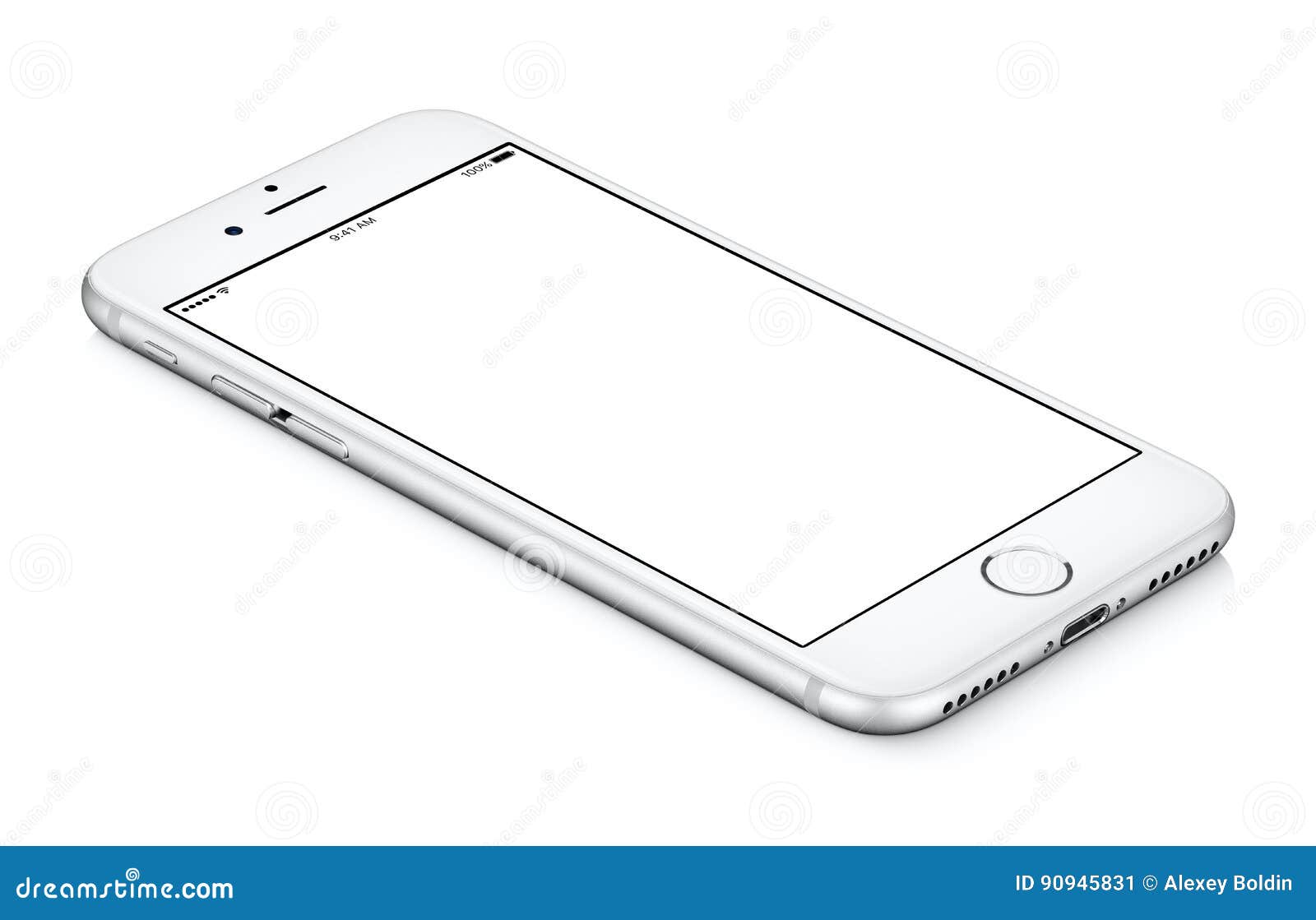 Download White Iphone Smartphone Mockup CCW Rotated Lies On The ...