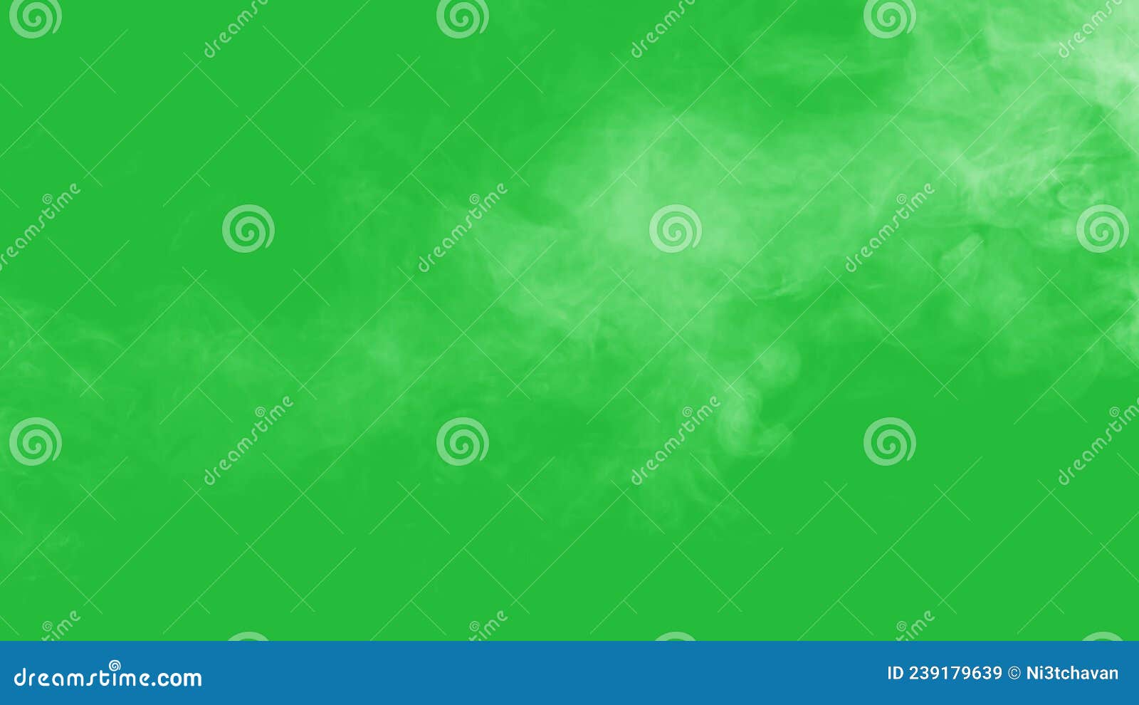 blowing steam with white smoke isolated on chroma key green screen