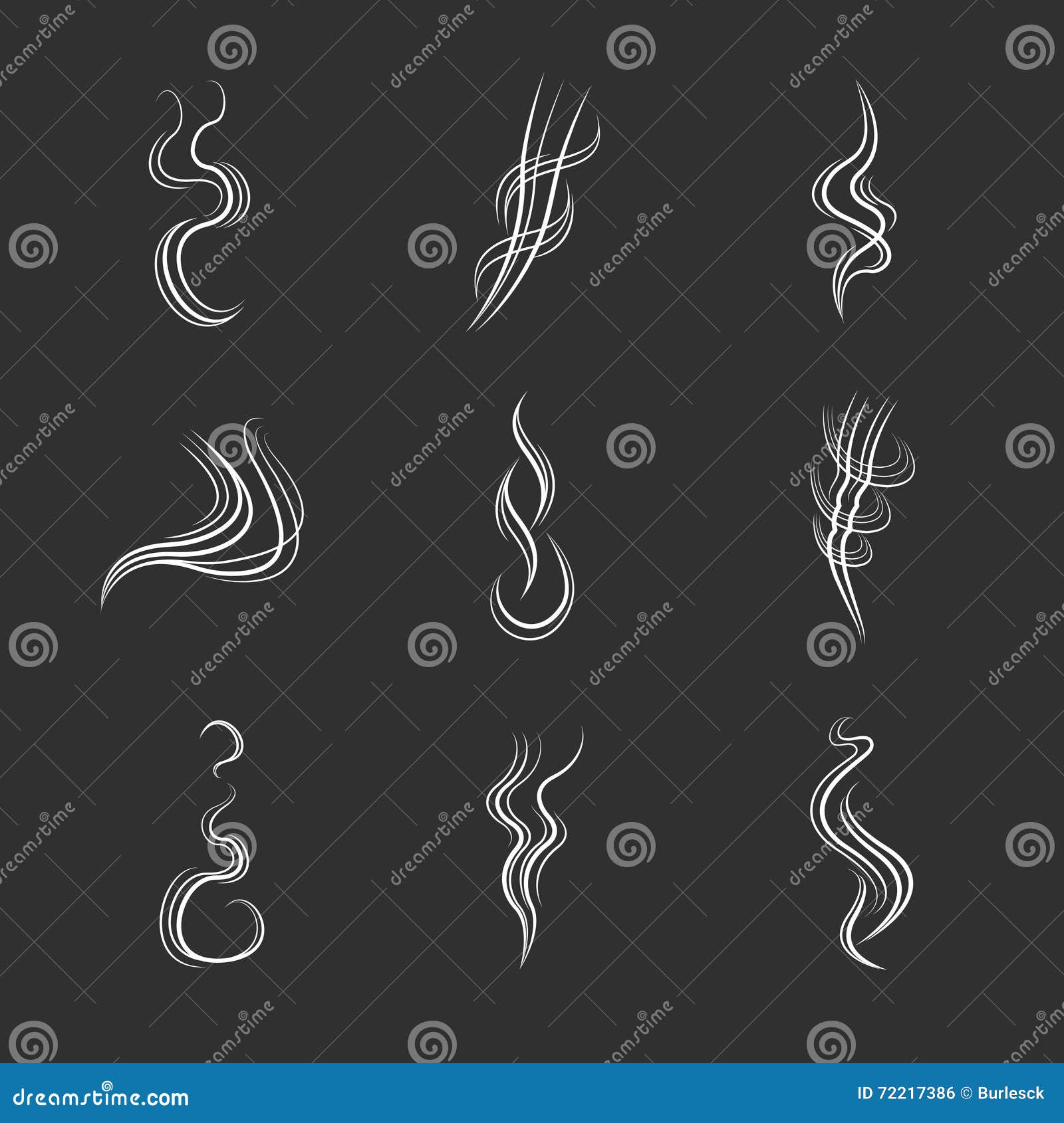 Smoke Lines Vector Set | CartoonDealer.com #73591273