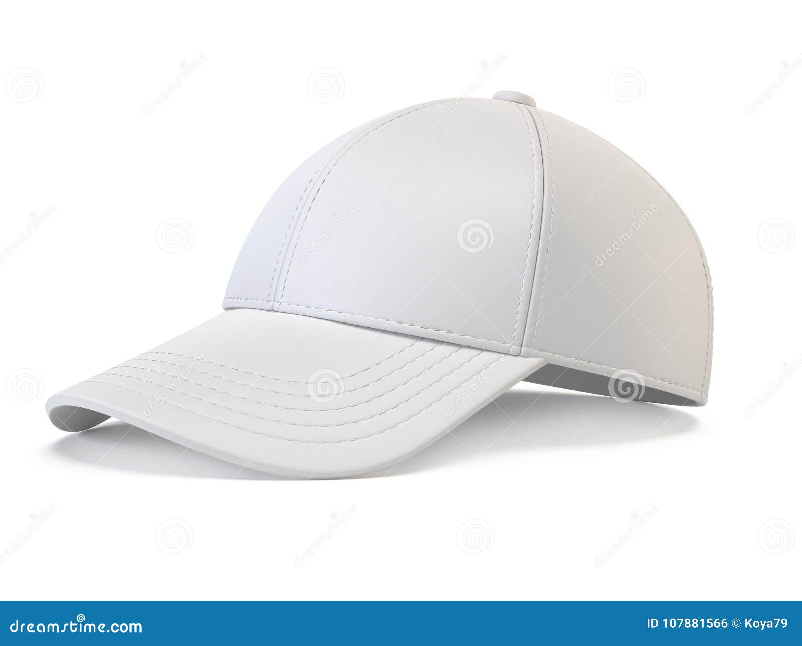 Download White Snap Back Mock Up, Blank Hat Template, Isolated On White Background Stock Illustration ...