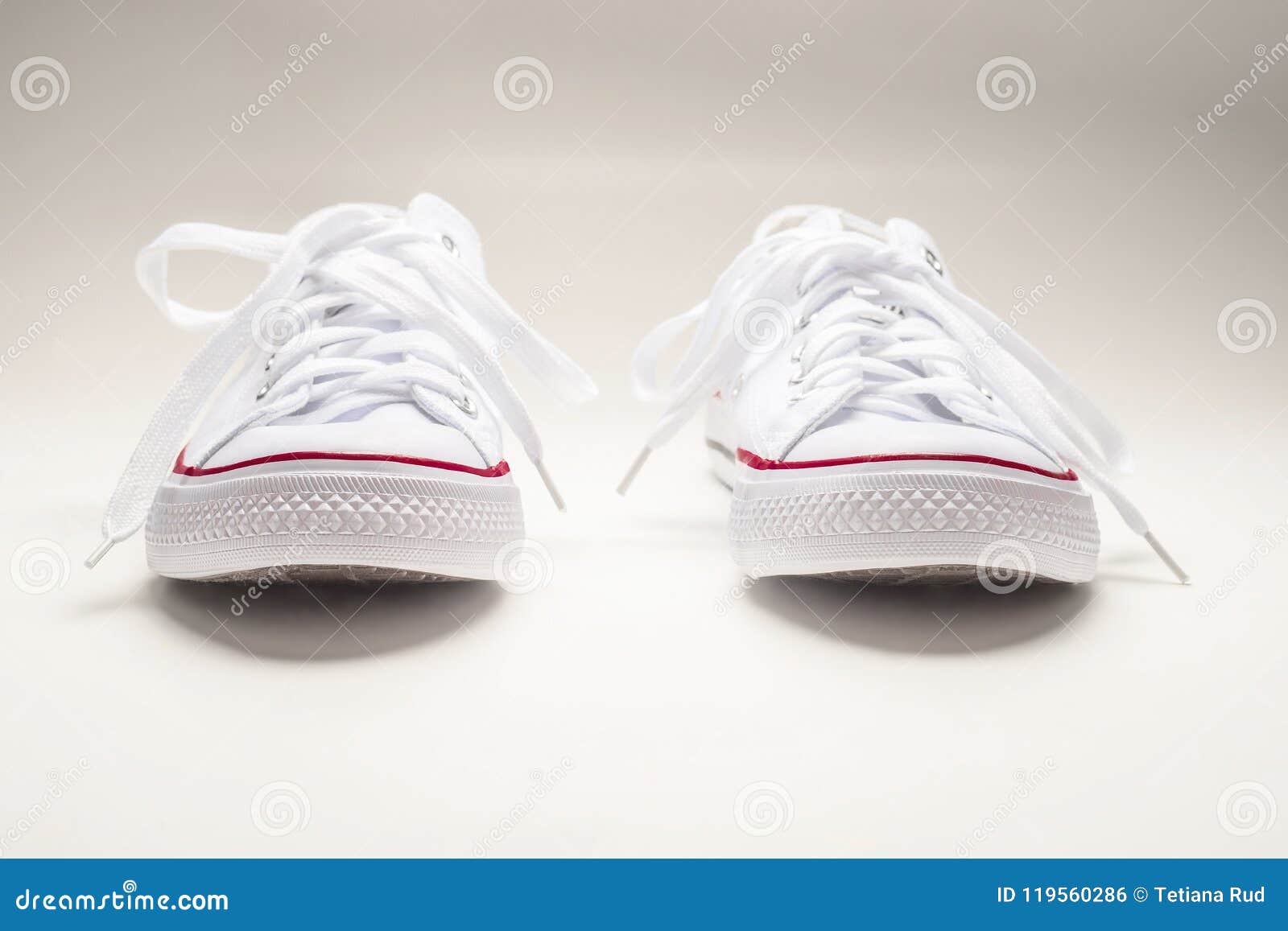 White Sneakers On White Background Stock Photo - Image of ...