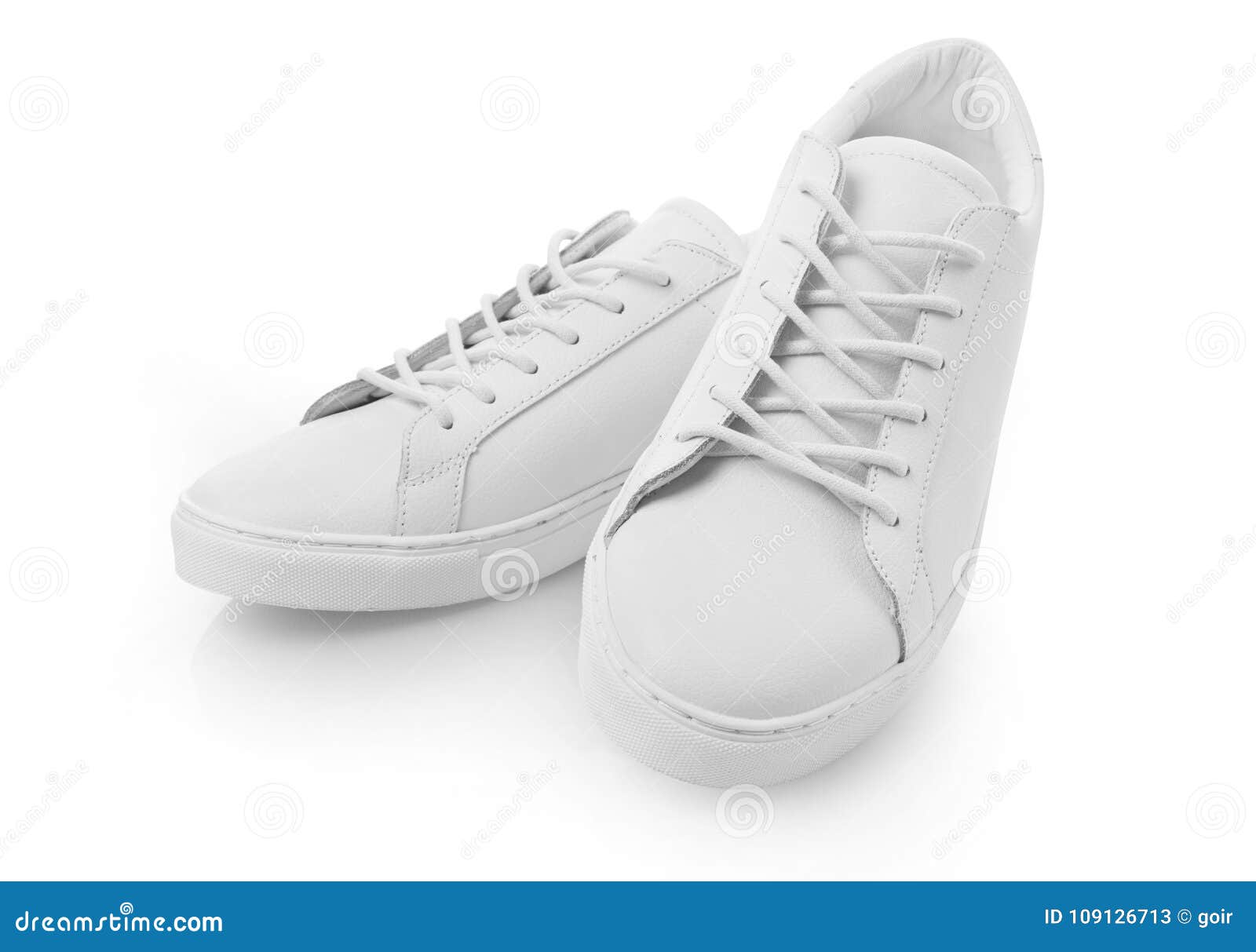 White sneakers isolated stock image. Image of activity - 109126713