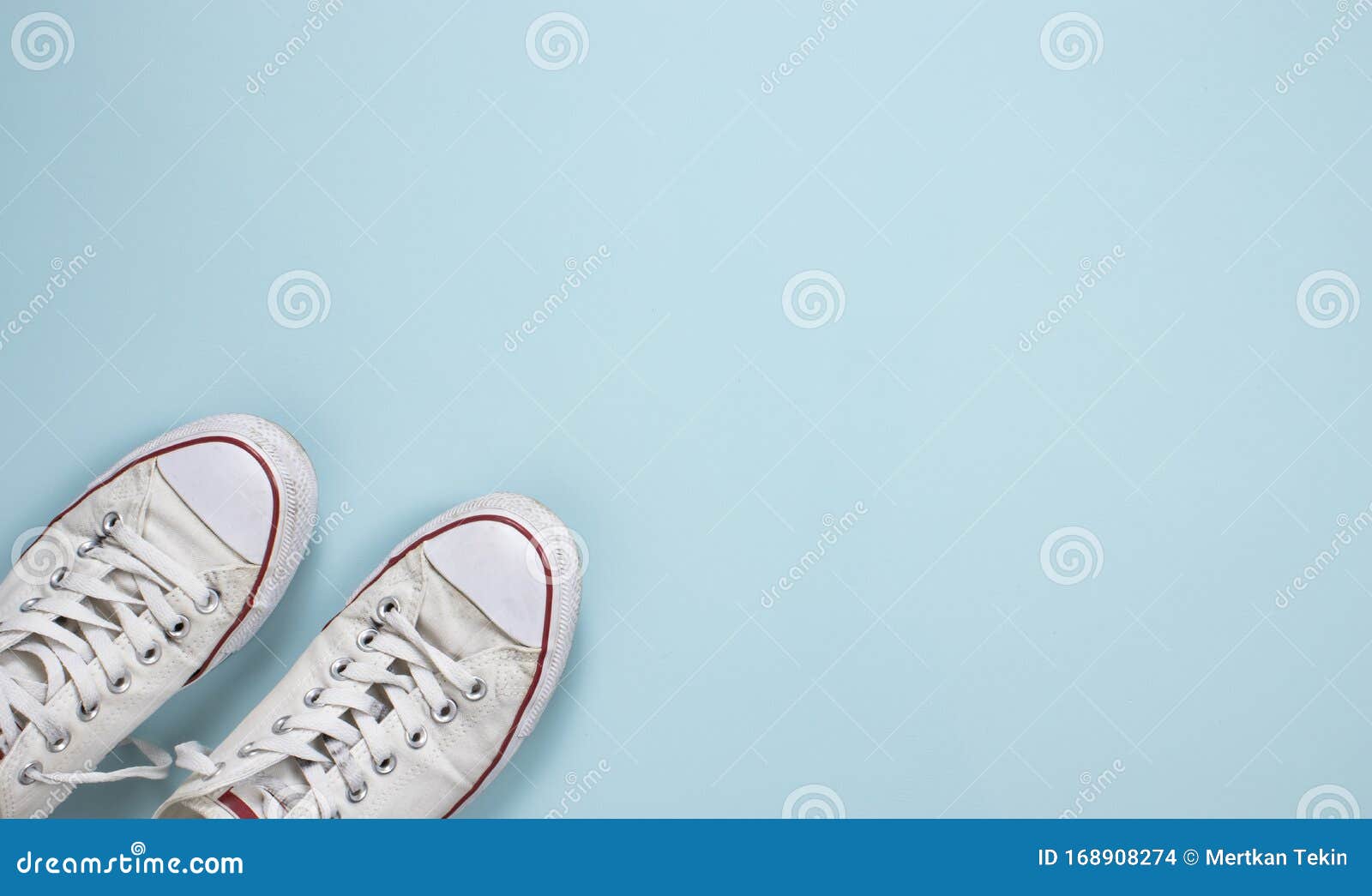 White Sneakers Shoes on Isolated Background, Tennis Player Shoes, Top ...