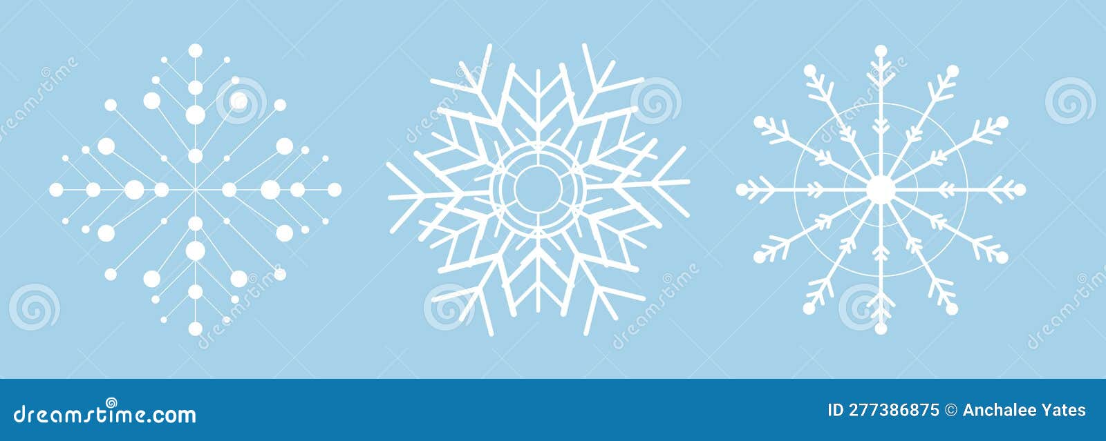 white snowflake icon set on blue sky background, cute, simple and timeless pattern decorative s for winter, christmas, new