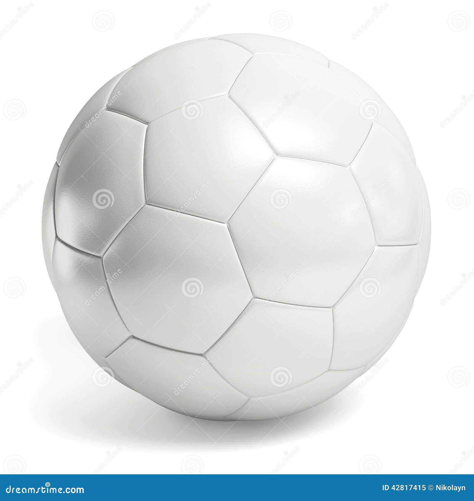 White soccer ball stock illustration. Illustration of summer - 42817415