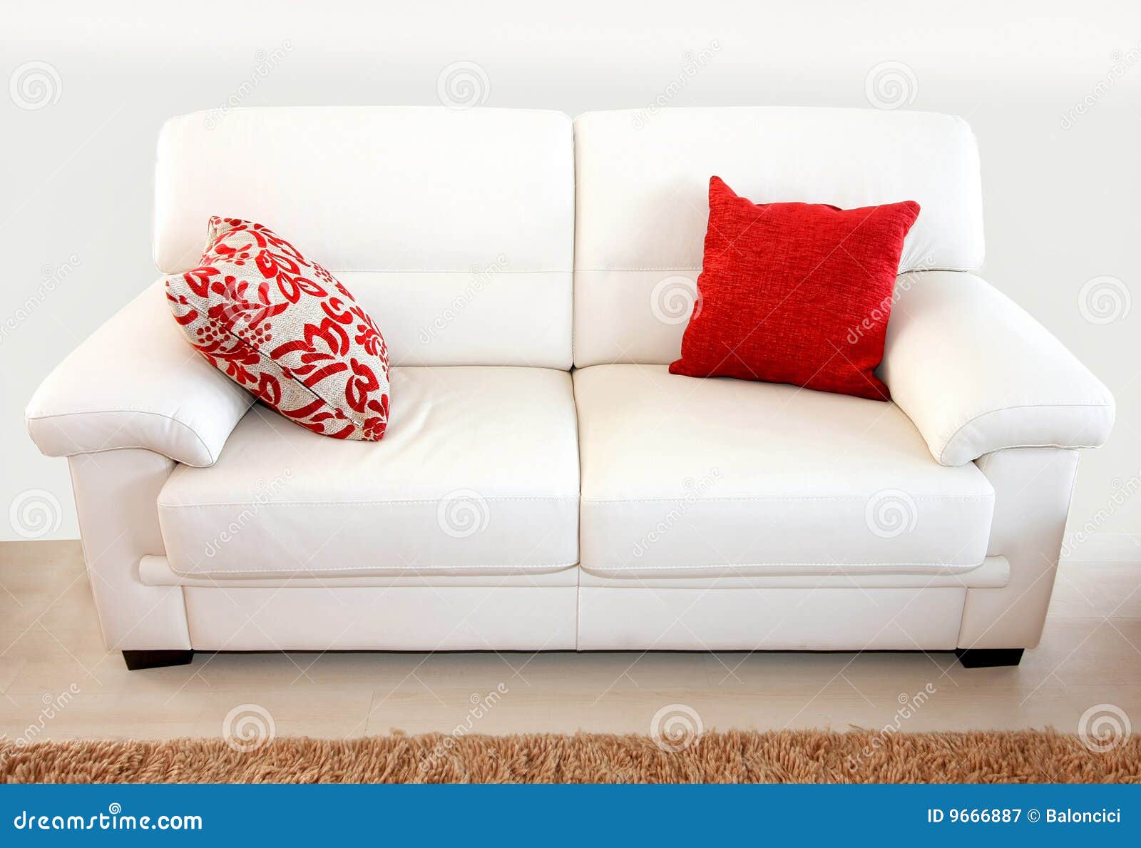 White sofa stock image. Image of settee, soft, modern 9666887