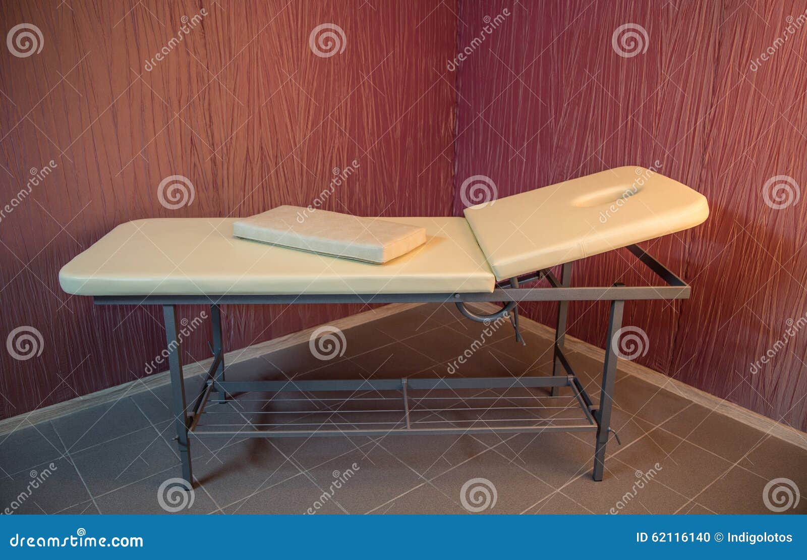 White Spa Relaxation Bed for Massage Stock Photo Image of