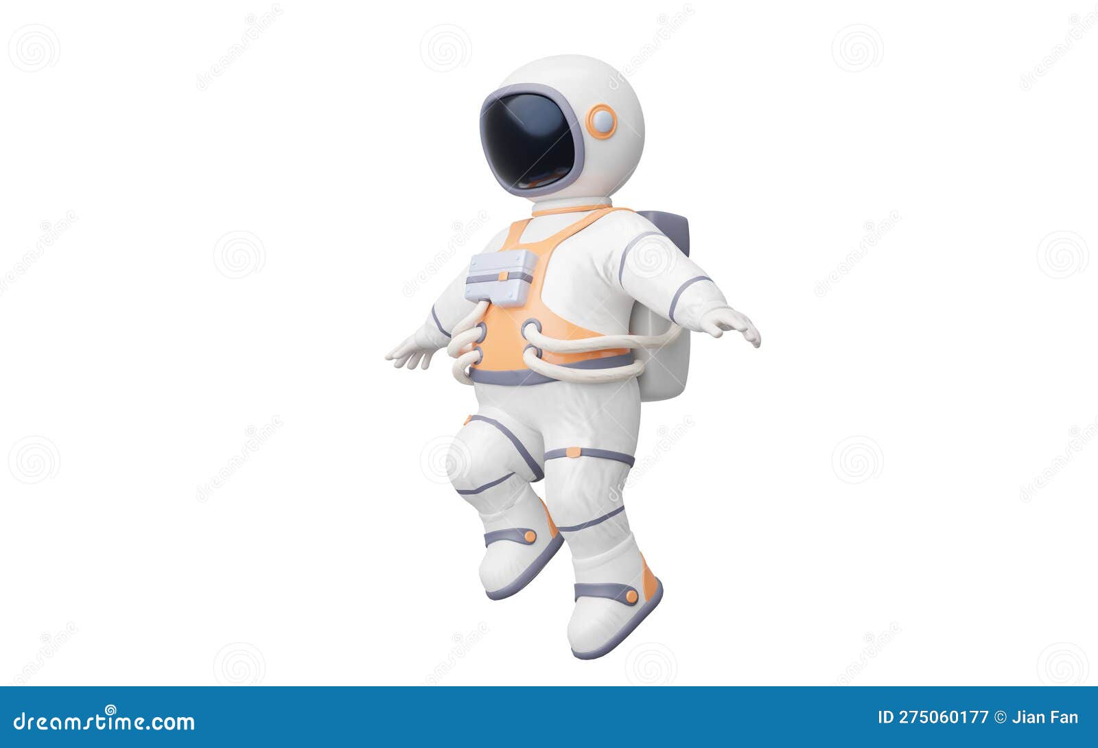 White Space Man, 3d Character, 3d Rendering Stock Illustration