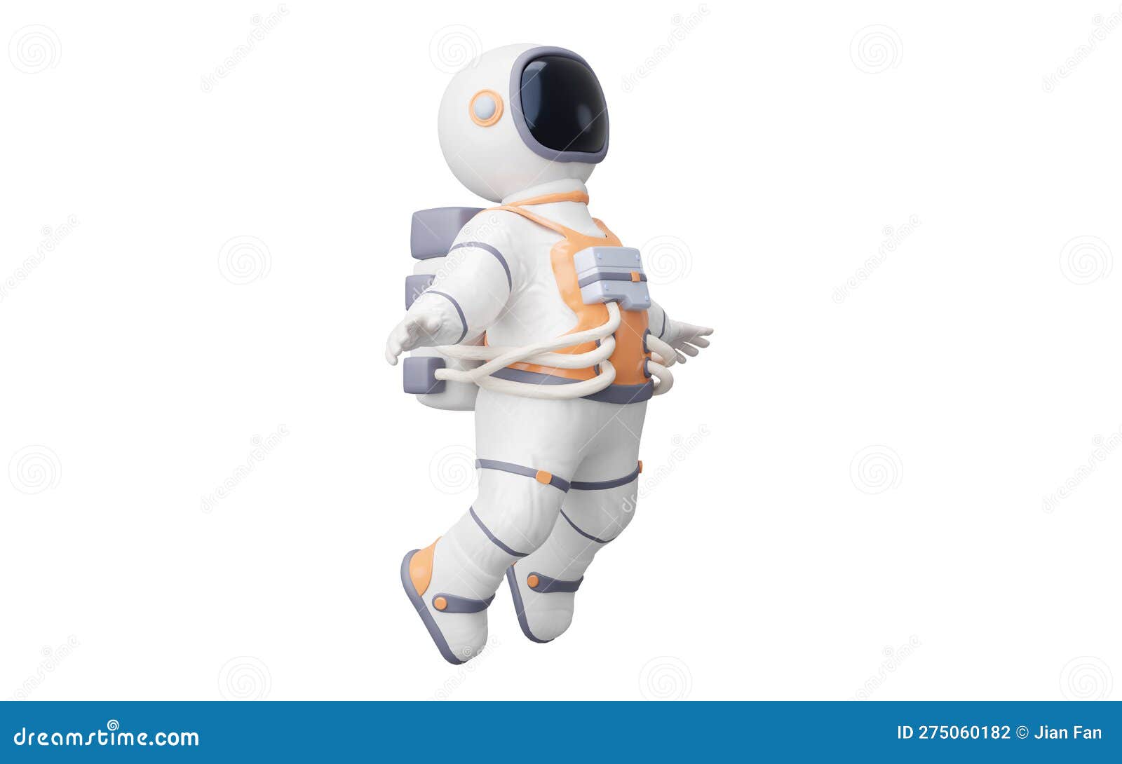 White Space Man, 3d Character, 3d Rendering Stock Illustration