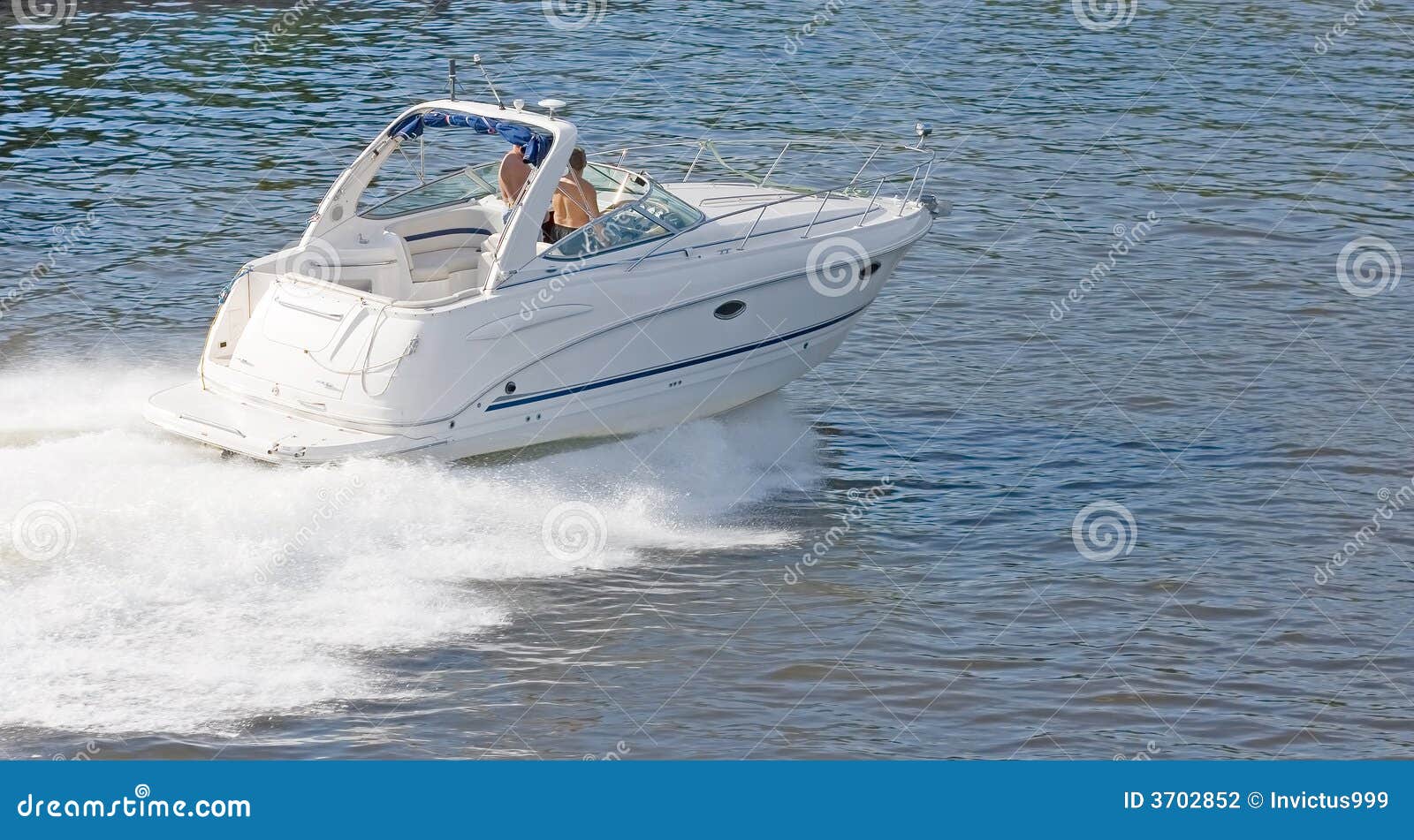 White Speedboat At Height Of Summer Stock Photo Image of 