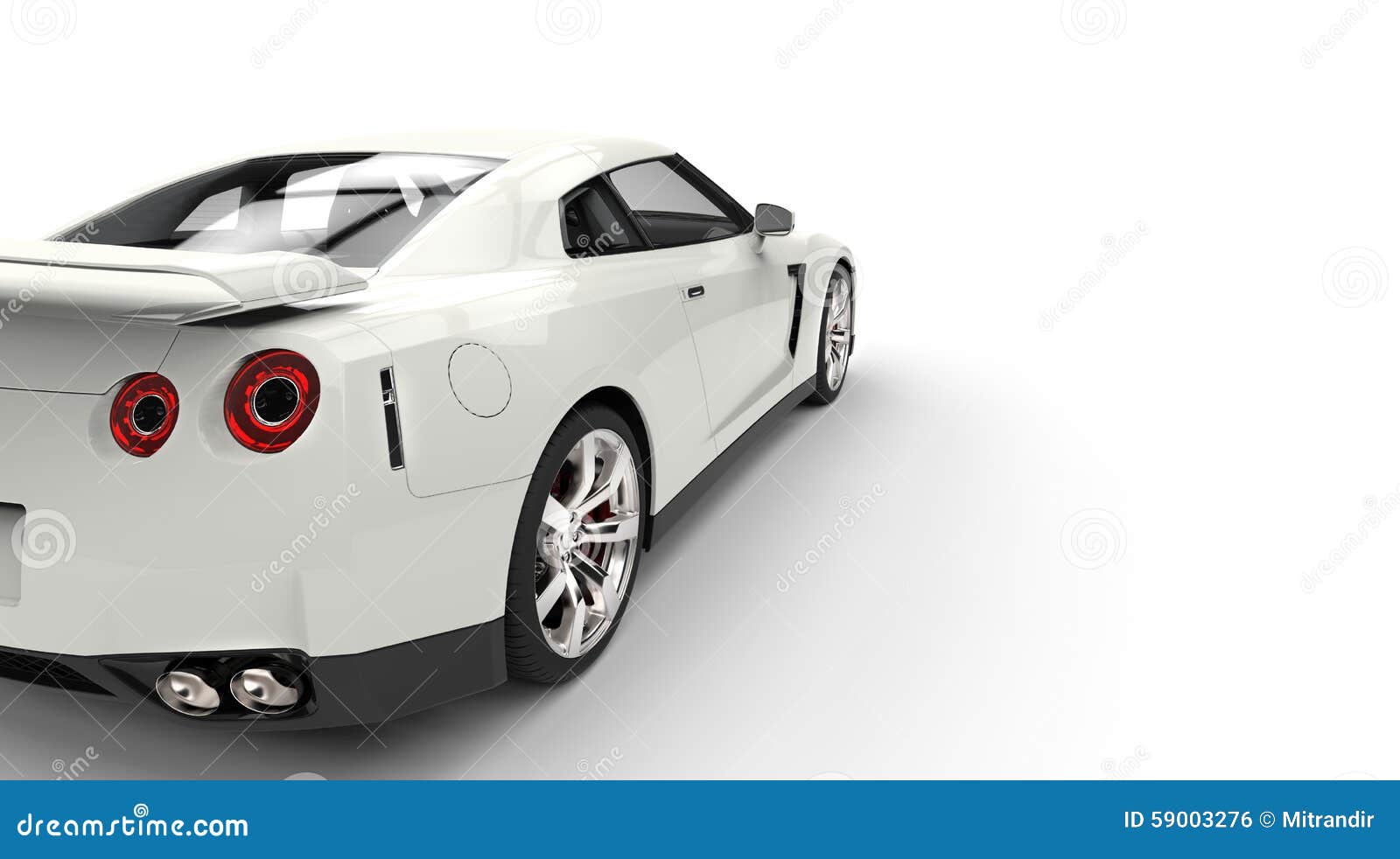 White Sports Hatchback Vector Illustration 72581380
