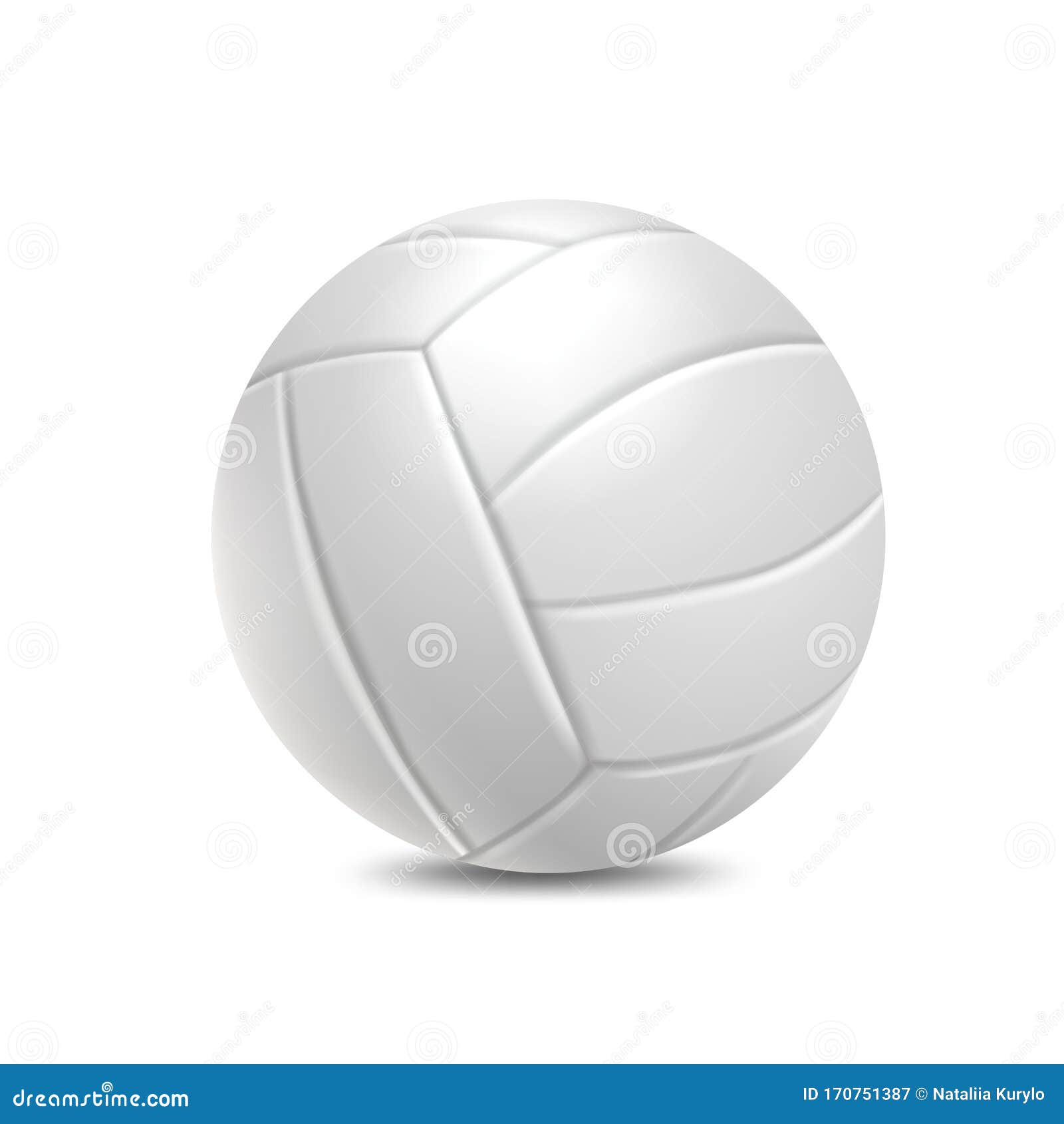 White Sports Volleyball Ball, Vector Stock Vector - Illustration of ...