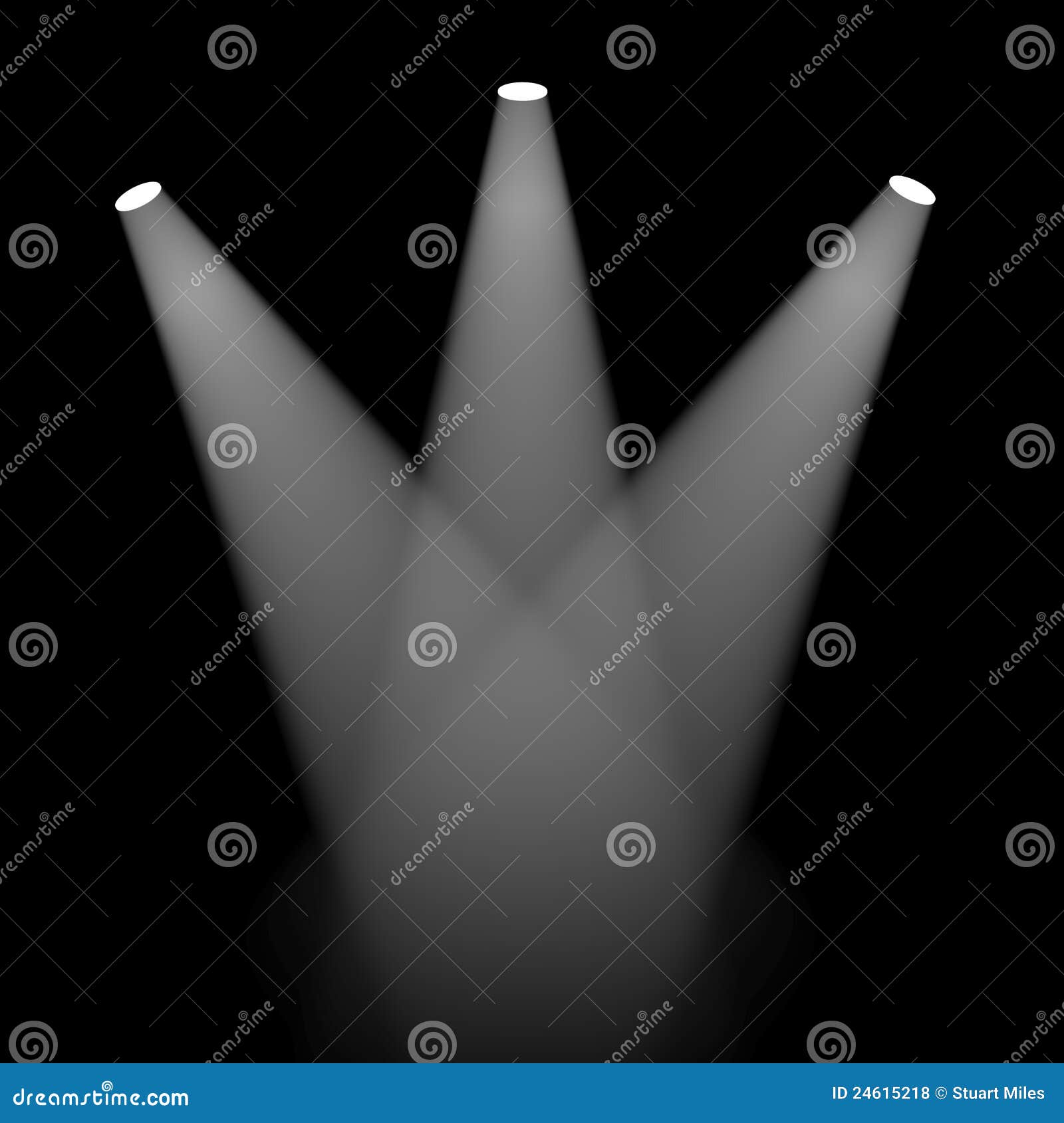 White Spotlights on Black stock illustration. Illustration of lights
